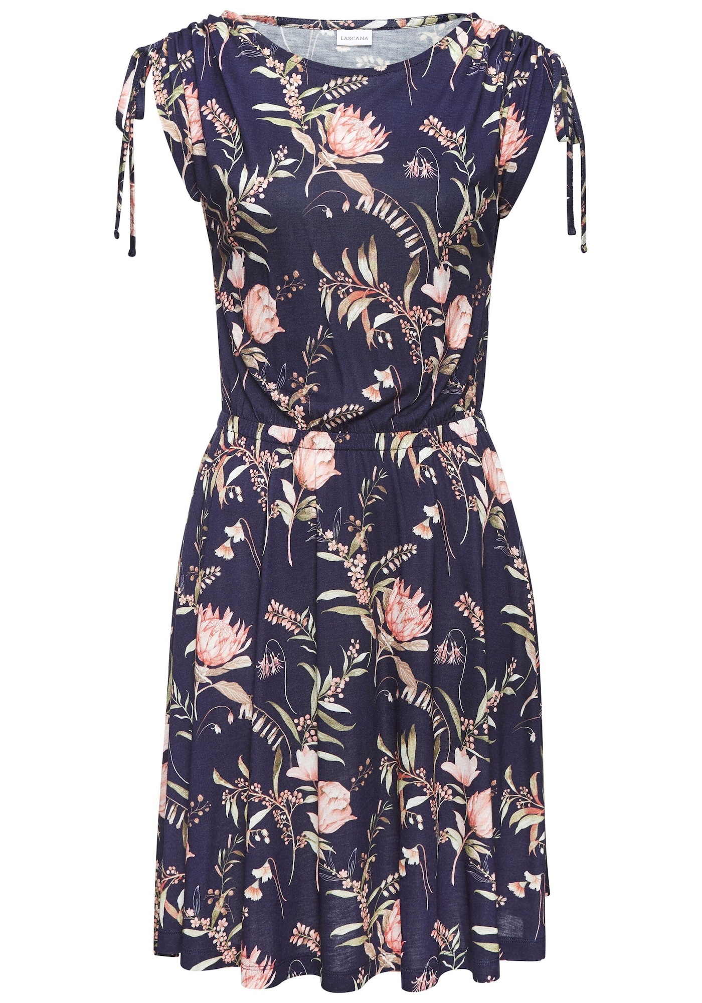 VIVANCE Rochie de vară  albastru marin / oliv / roz