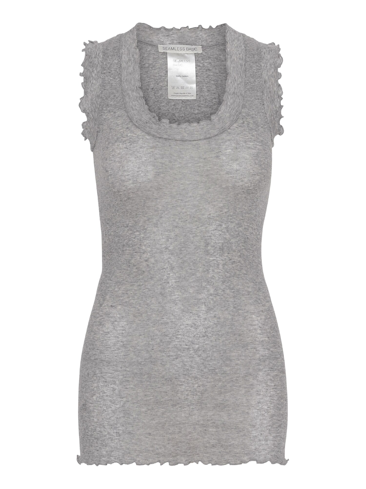 Seamless Basic Top 'Flounce' Gris Claro