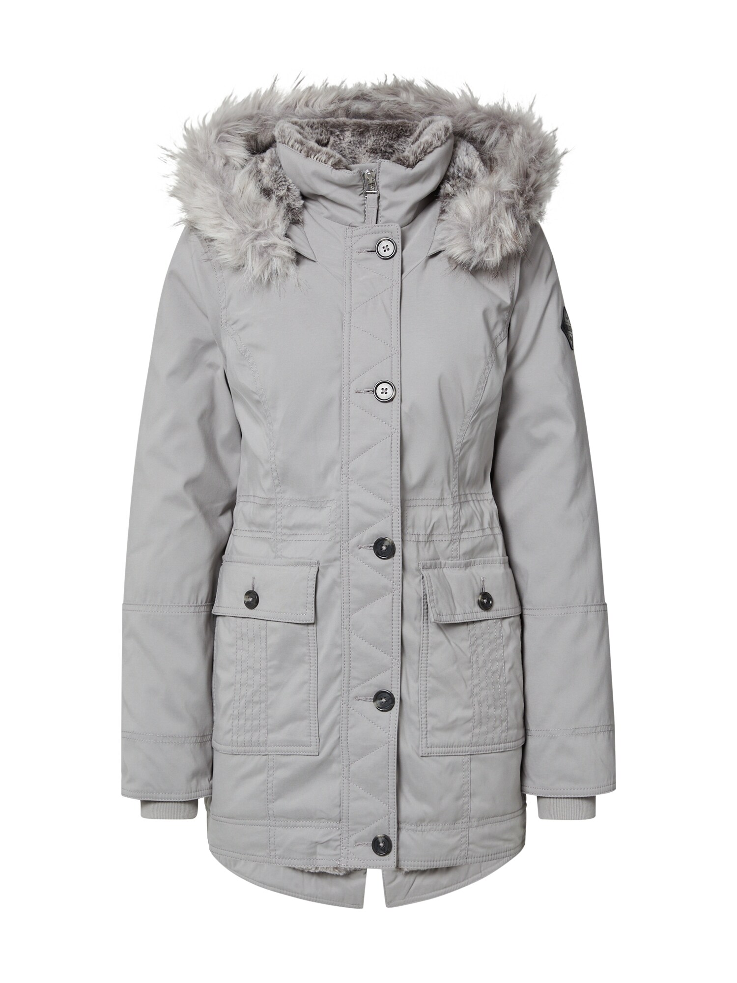 HOLLISTER Prechodná parka  sivá