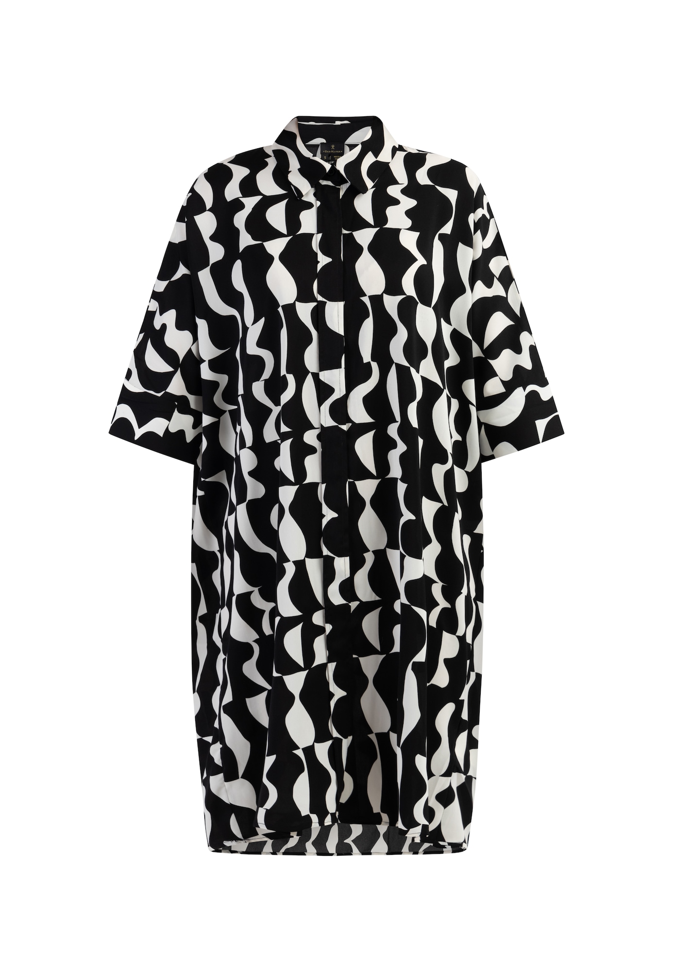DreiMaster Klassik Rochie tip bluză  negru / alb