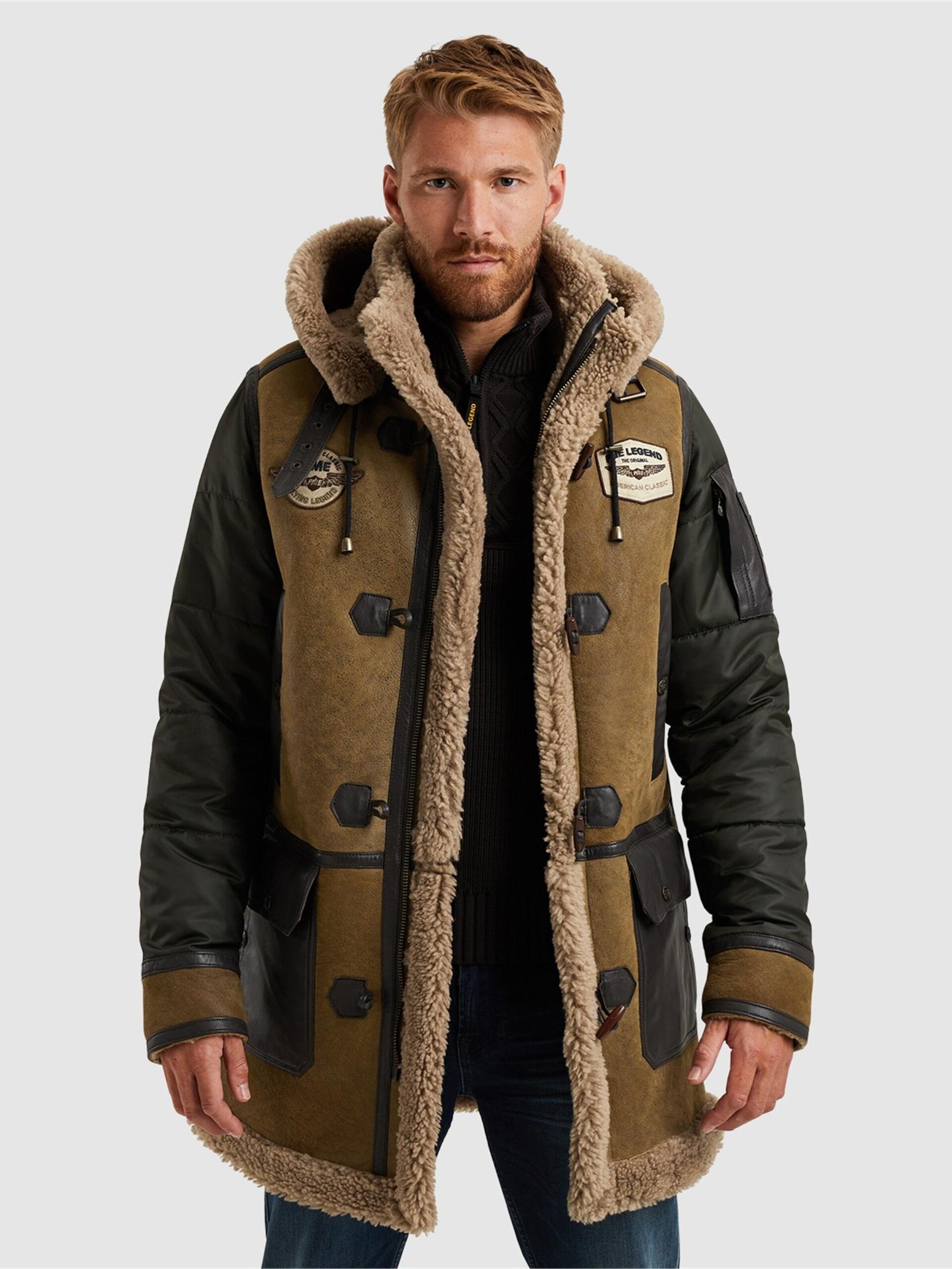 PME Legend Övergångsjacka 'Tornador leather jacket' herr