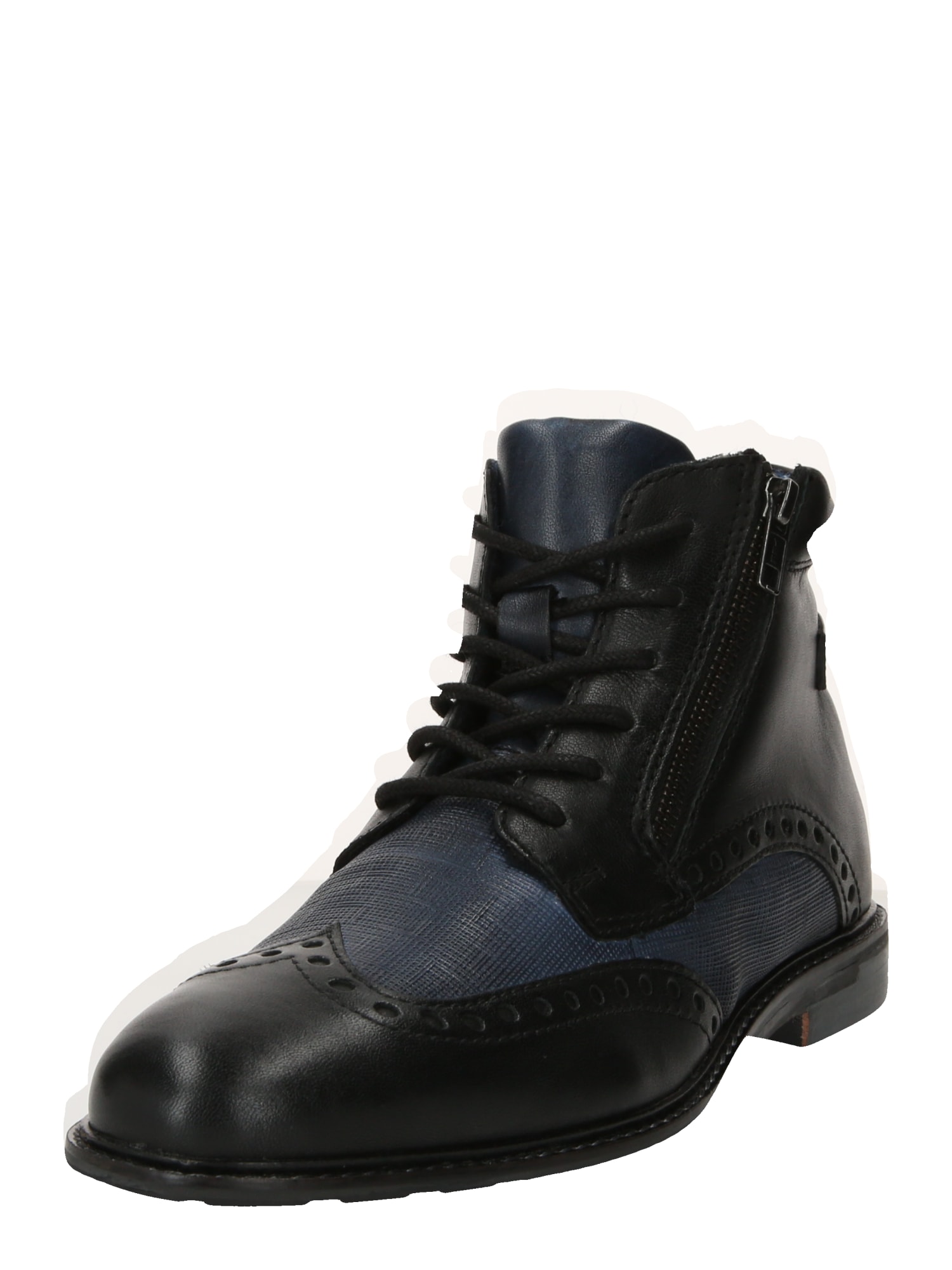 bugatti Auliniai batai su raišteliais 'Dano' tamsiai mėlyna jūros spalva / juoda