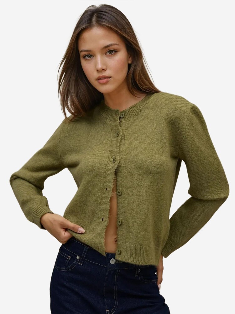 Hiccup Strickjacke Damen Größe S grün
