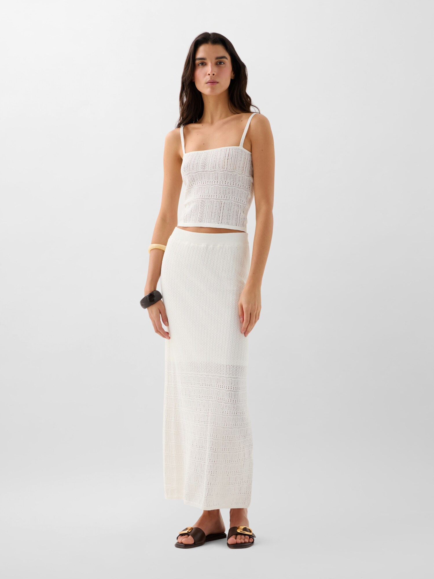 Thumbnail - Scalpers Pointelle White Skirt