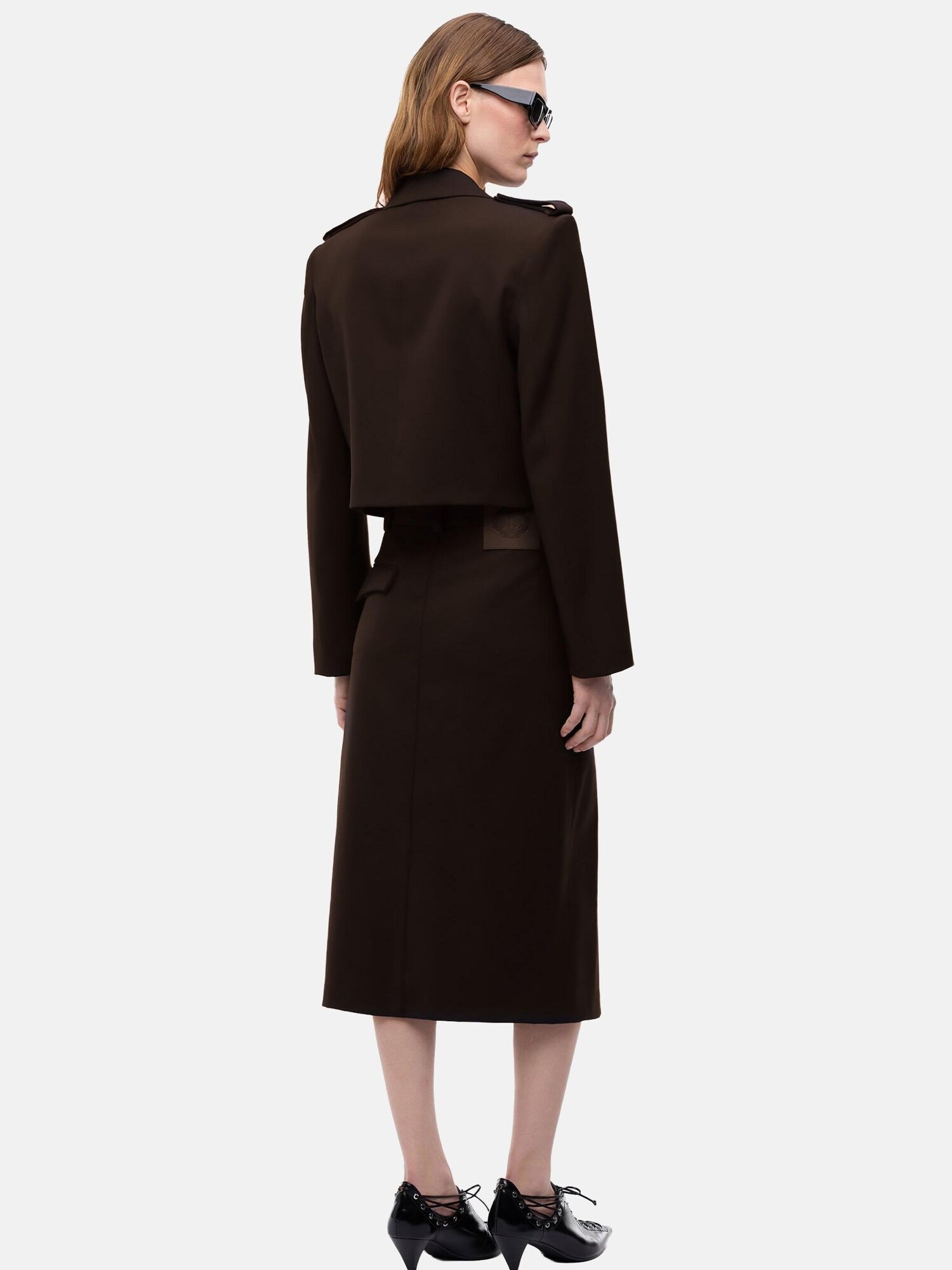 PINKO Falda 'PINKO MARZEMINO GONNA DIAGONALE GONNA'  marrón – imagen 4