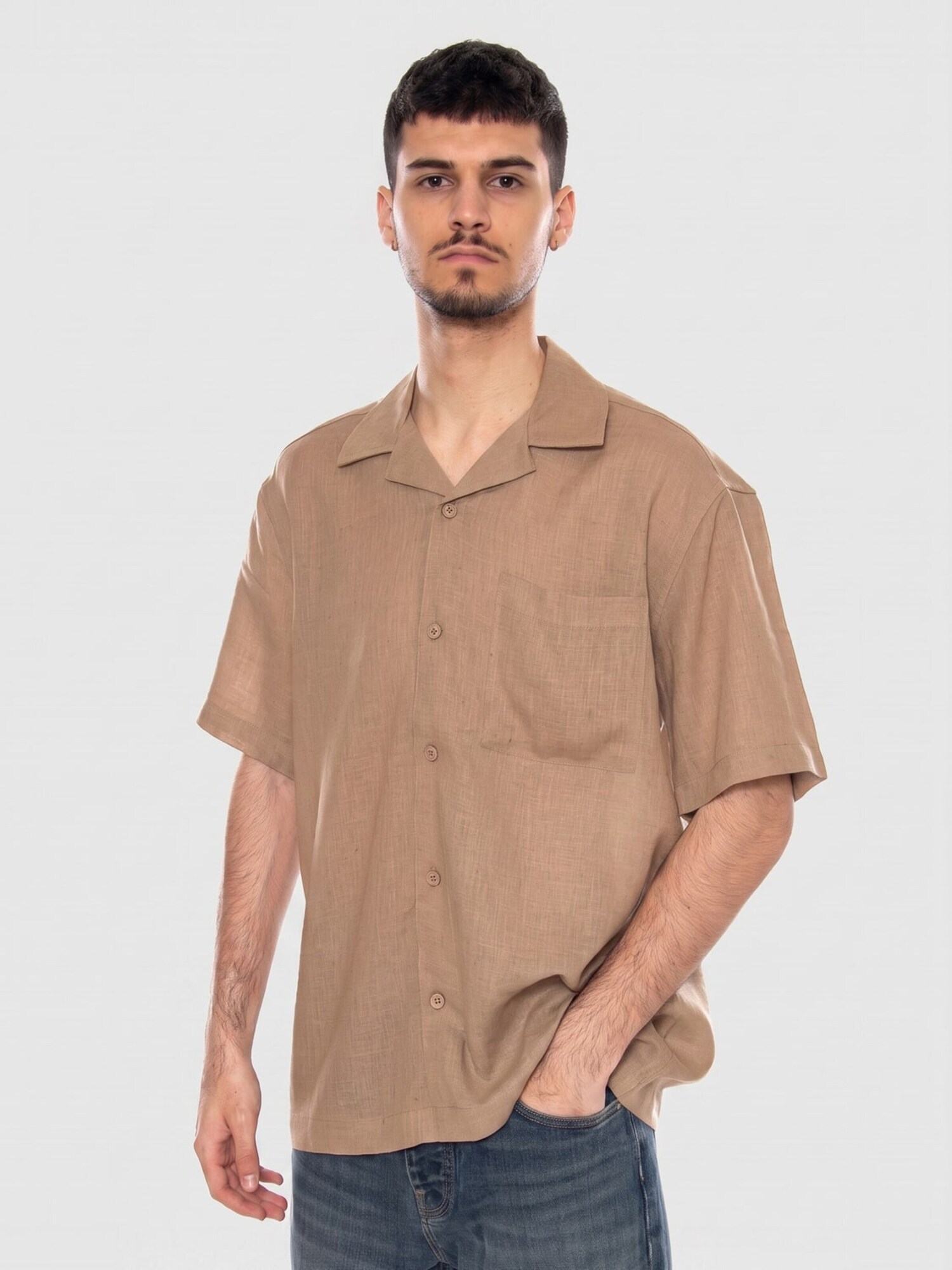 Only & Sons Hemd Short Sleeves Shirt Chinchilla