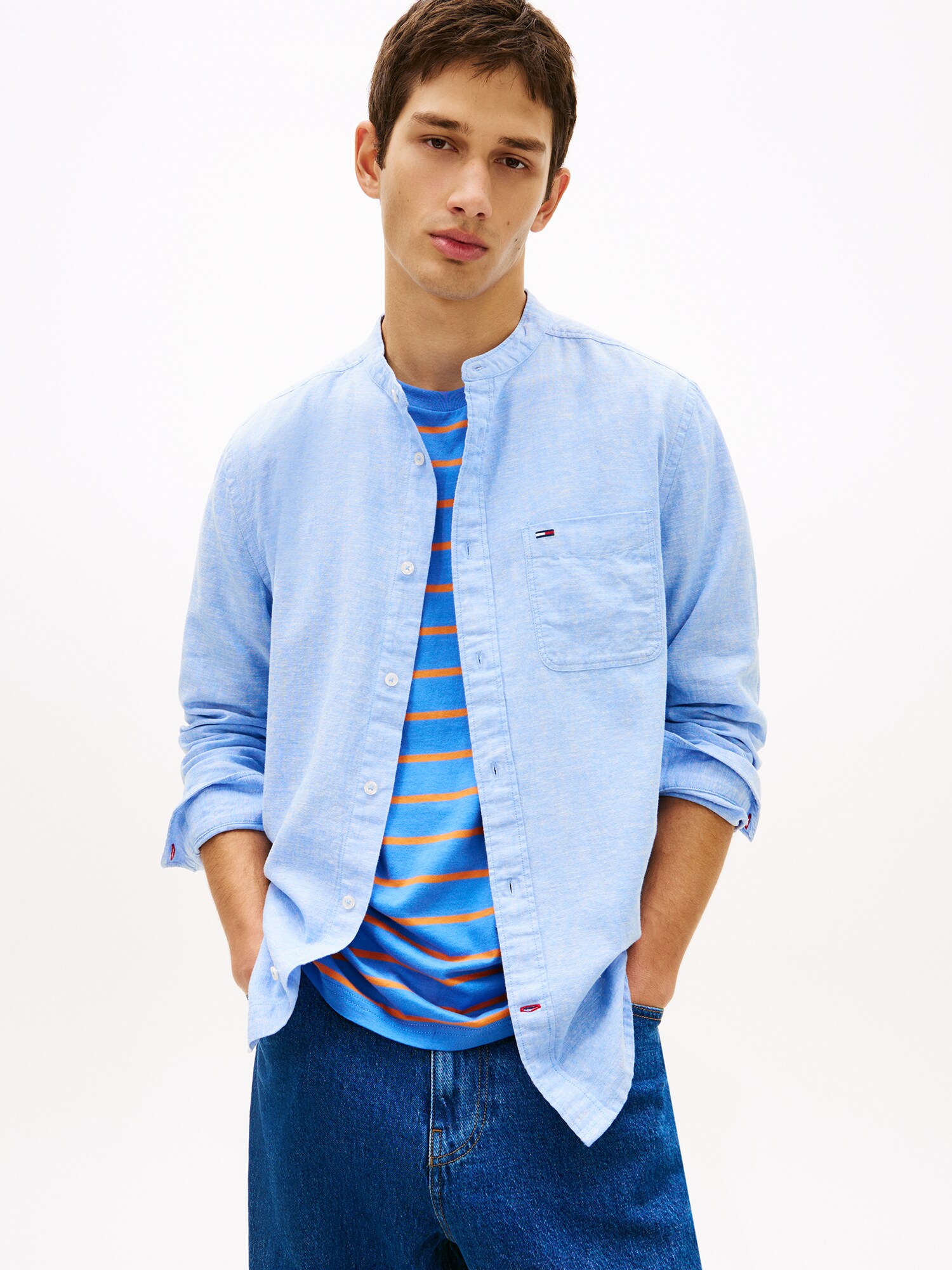 Tommy Jeans Košeľa  modrá (obrázok 2)