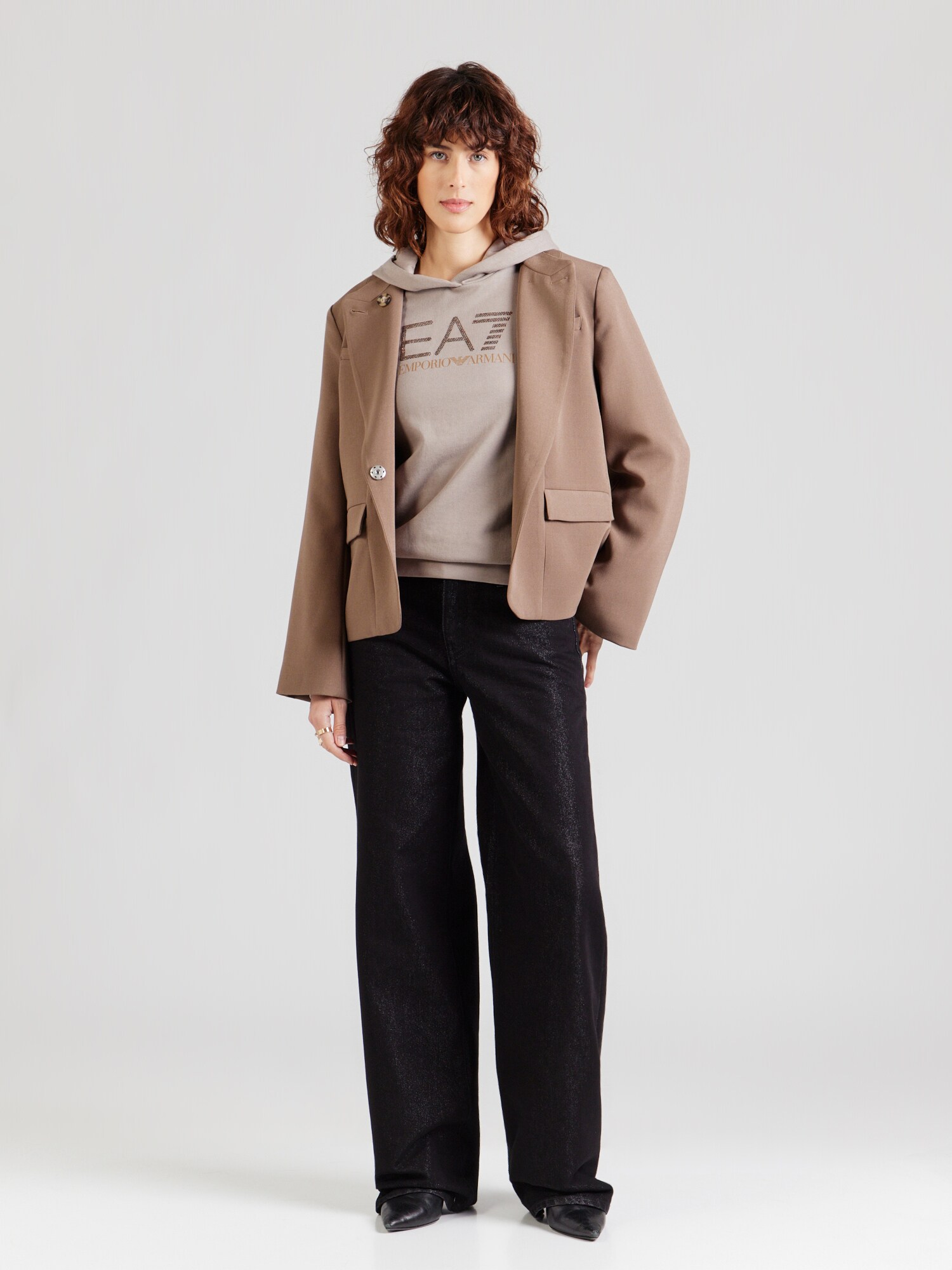 EA7 Emporio Armani Sudadera taupe / naranja – imagen 3