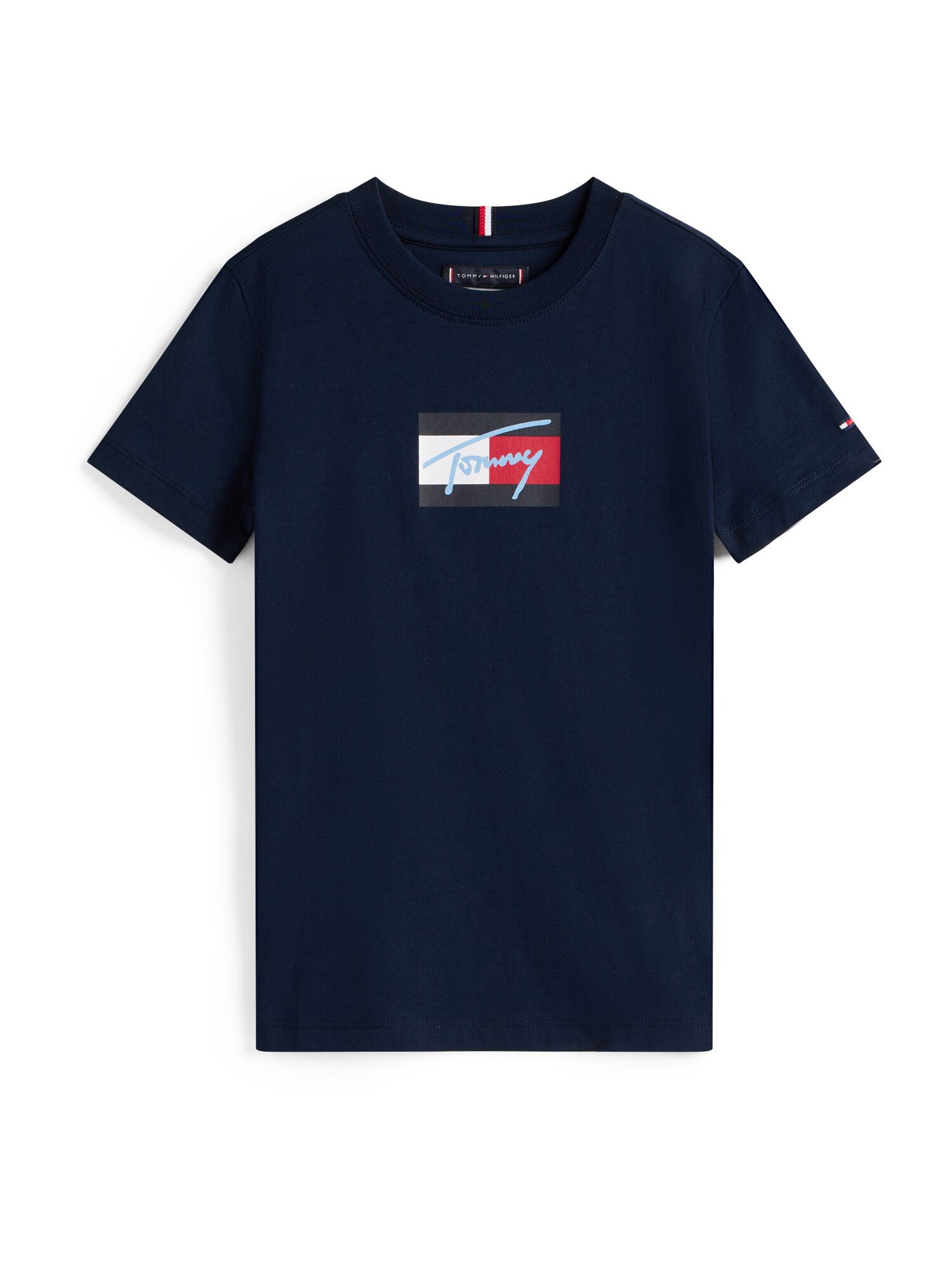 TOMMY HILFIGER Tričko námornícka modrá / červená / čierna / biela