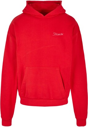 Merchcode Sweatshirt ‘It Beats Loud’ Rood / Wit