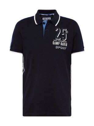 camp david Shirt Blauw / Wit