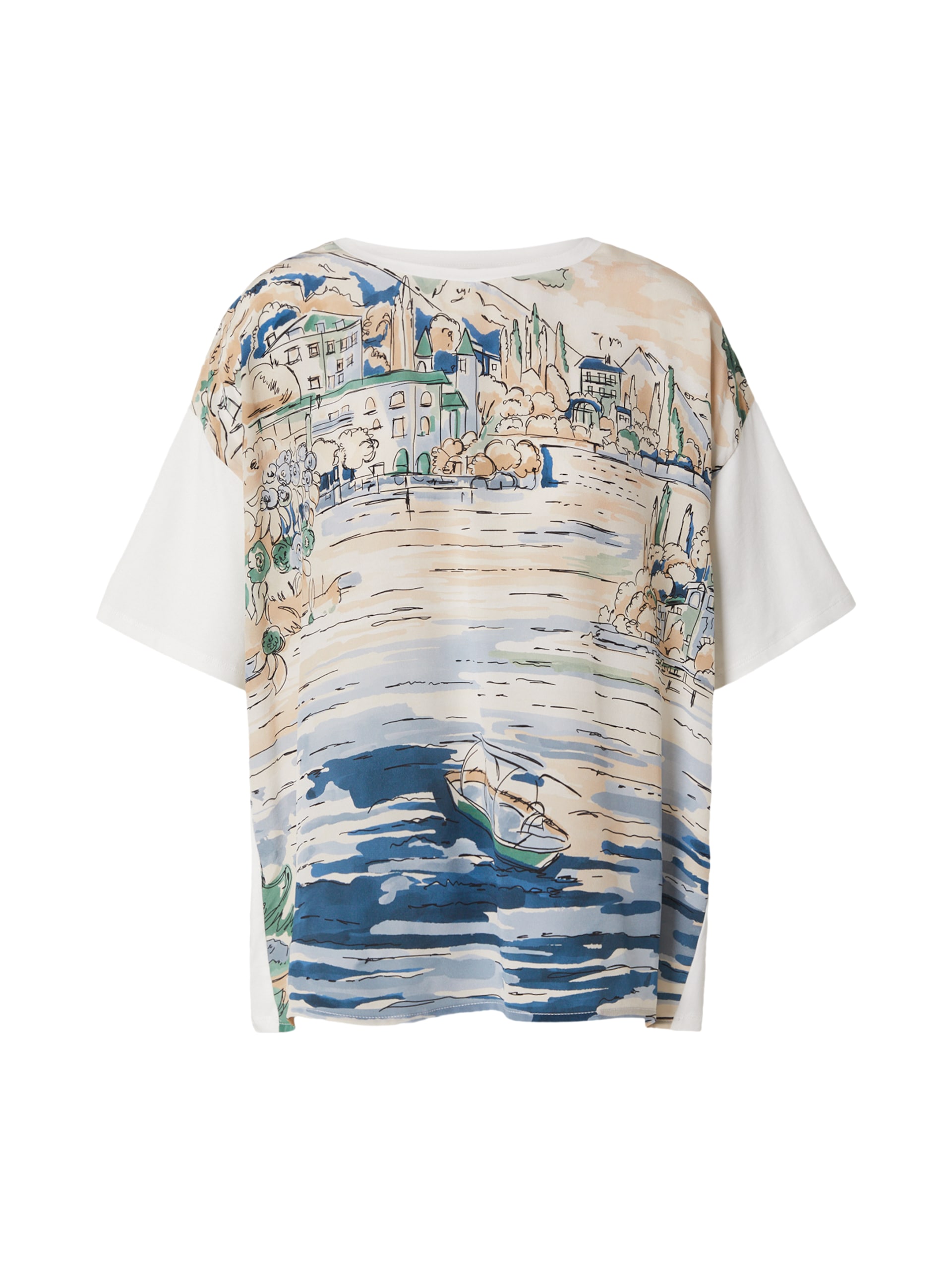 Weekend Max Mara T-shirt 'TERZO' beige / blå / ljusblå dam