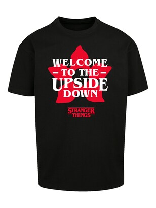 F4NT4STIC Shirt ‘Stranger Things Upside Down Dreams Netflix TV Series’ Rood / Zwart / Wit