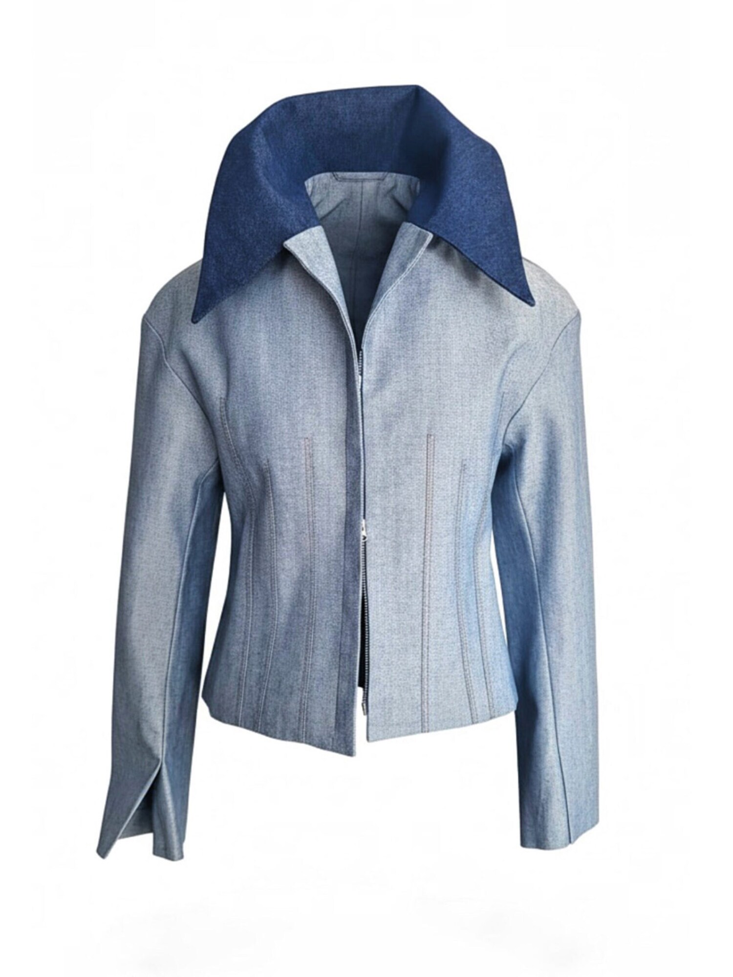 IUnique Chaqueta de entretiempo azul denim