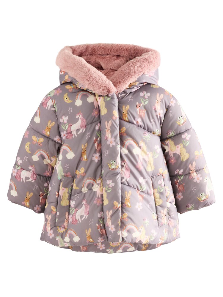 Next Jacke Mädchen Größe 98 beige / lila / orange / pink