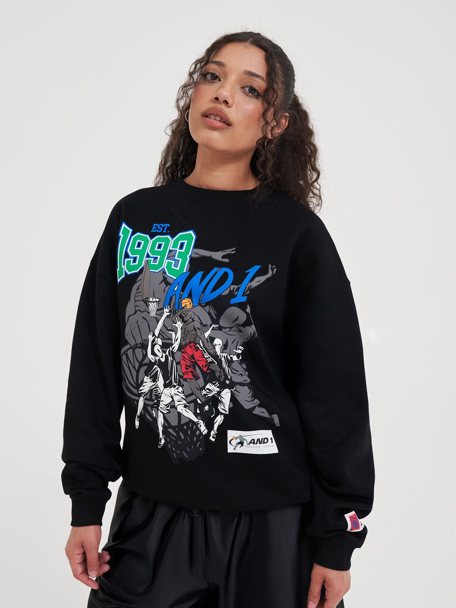 AND1 Sudadera '1993 Dunk'  gris / verde / negro – imagen 4