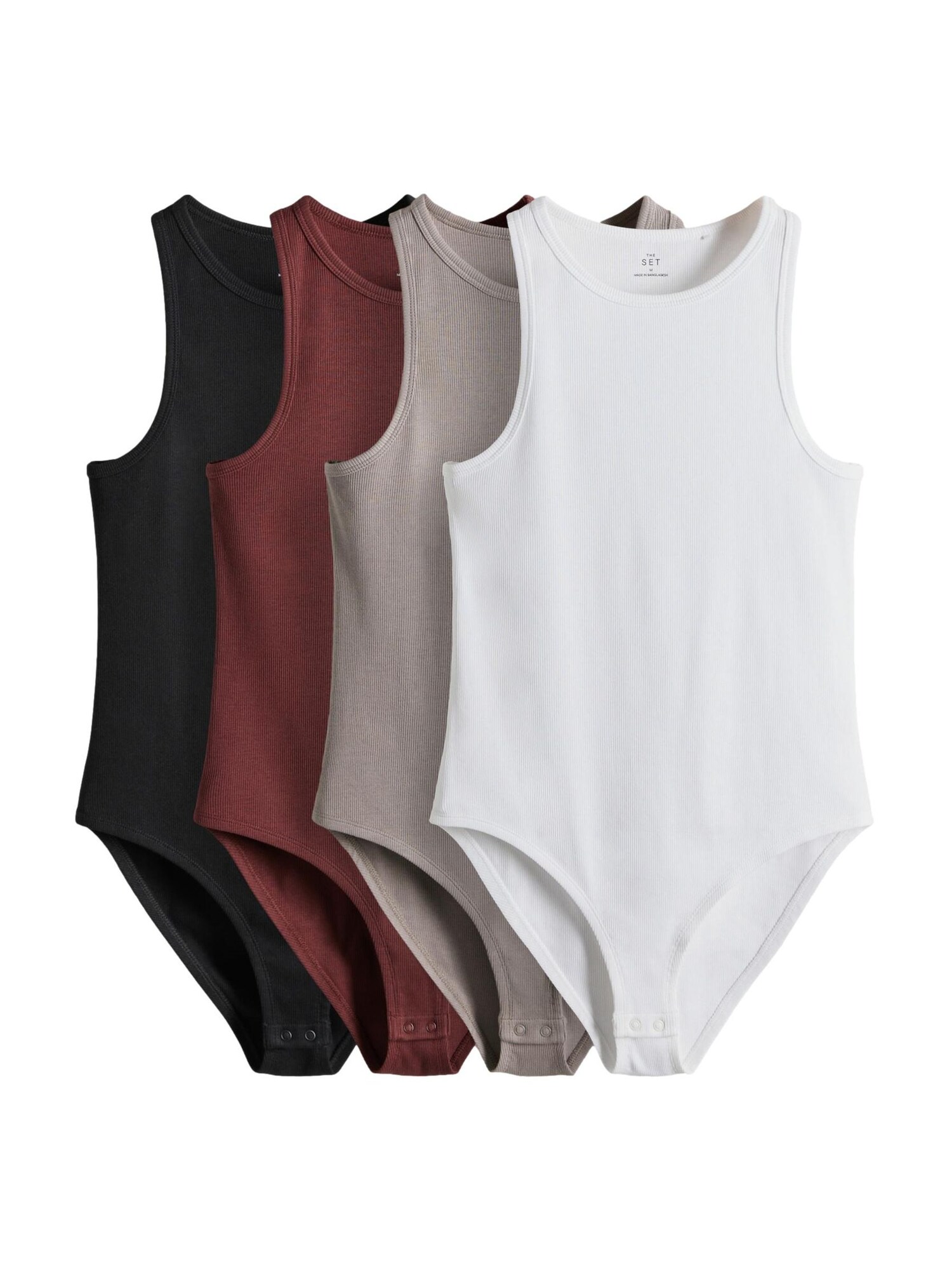 The Set Rövid body  taupe / burgundi vörös / fekete / fehér akciós termékkép 1