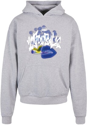 MJ Gonzales Sweatshirt ‘Kiss’ Blauw / Geel / Grijs / Wit