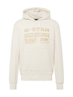 G-Star Raw Sweatshirt ‘Distressed Originals’ Ecru / Lichtblauw / Mosterd