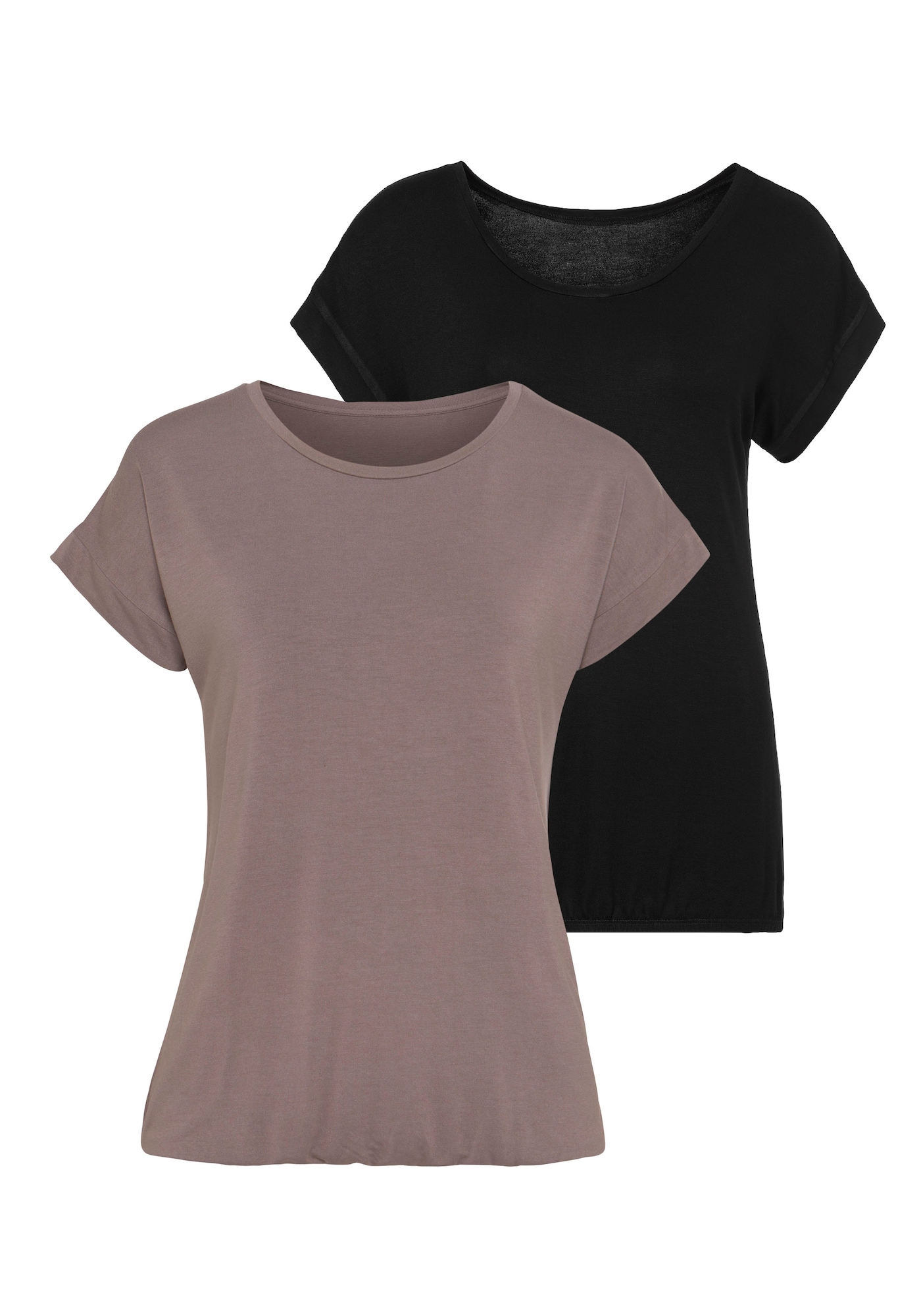 VIVANCE by LASCANA Tricou gri taupe / negru