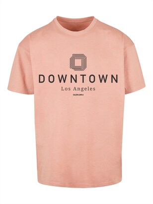 F4NT4STIC Shirt ‘Downtown LA’ Oudroze / Zwart