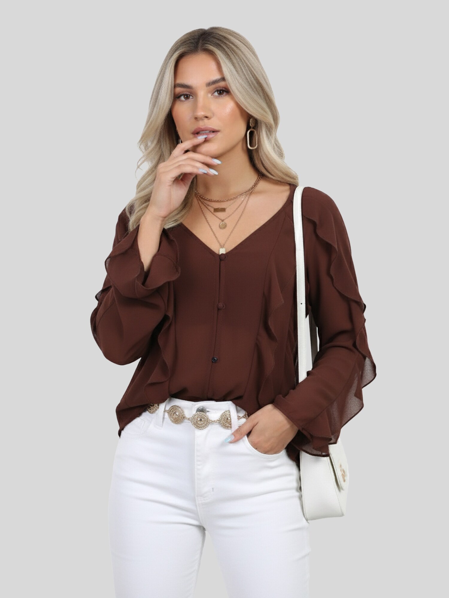 LapaPlus Blusa 'Women Tops'  marrón