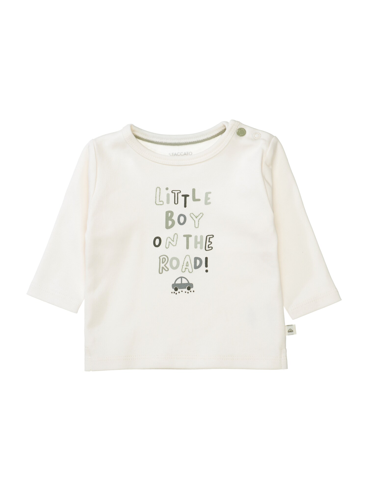 STACCATO Tricou  gri / verde pastel / negru / alb