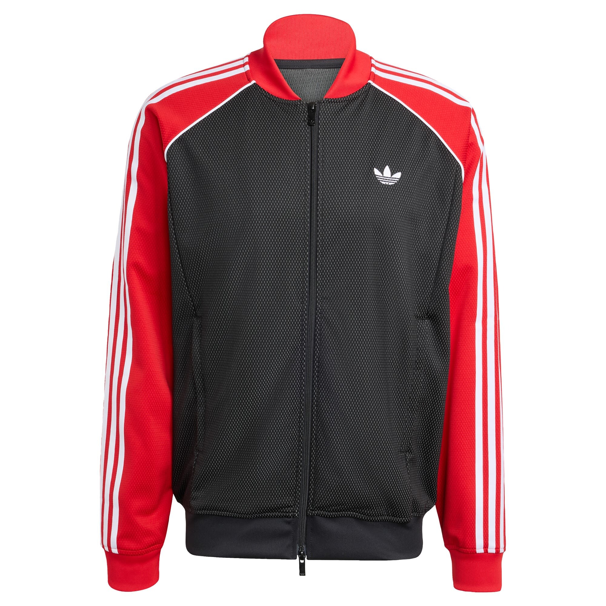 ADIDAS ORIGINALS Hanorac Sst  gri închis / roșu / negru / alb