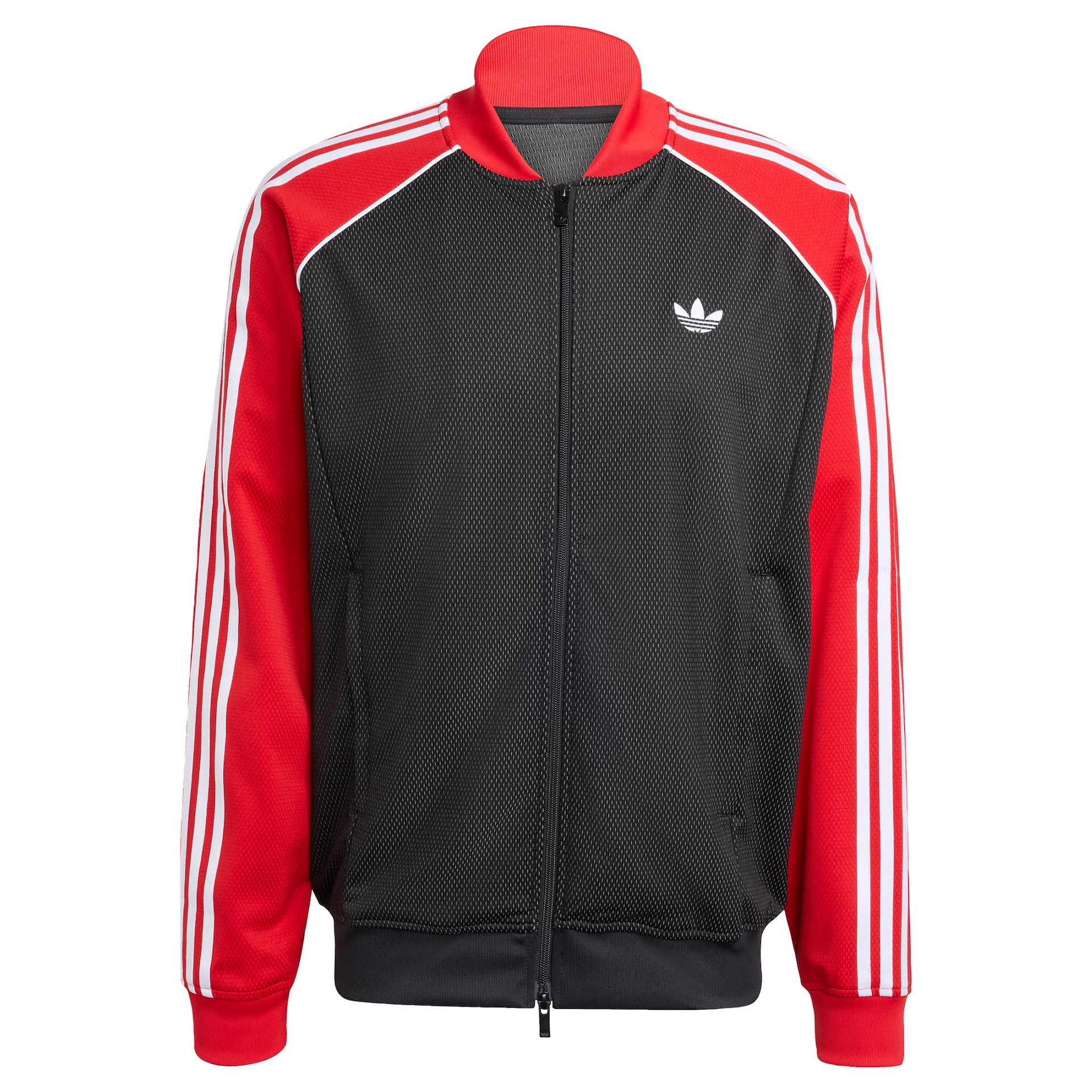Adidas Originals Övergångsjacka 'SST LOOSE MESH TRACK' röd / svart herr