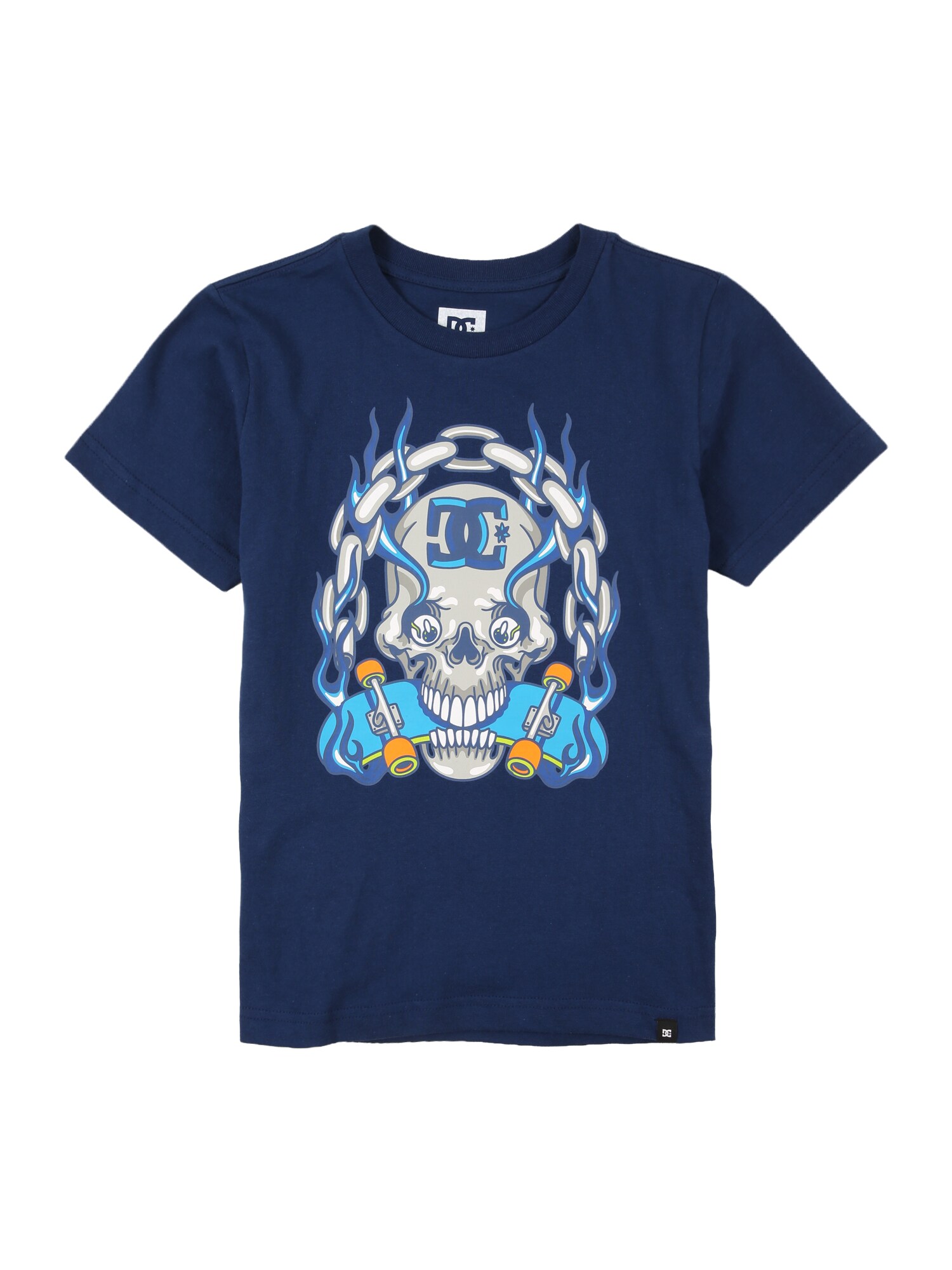 DC Shoes Funkcionális felső 'BURNING SKULL'  tengerészkék / világoskék / szürke / fehér akciós termékkép 1