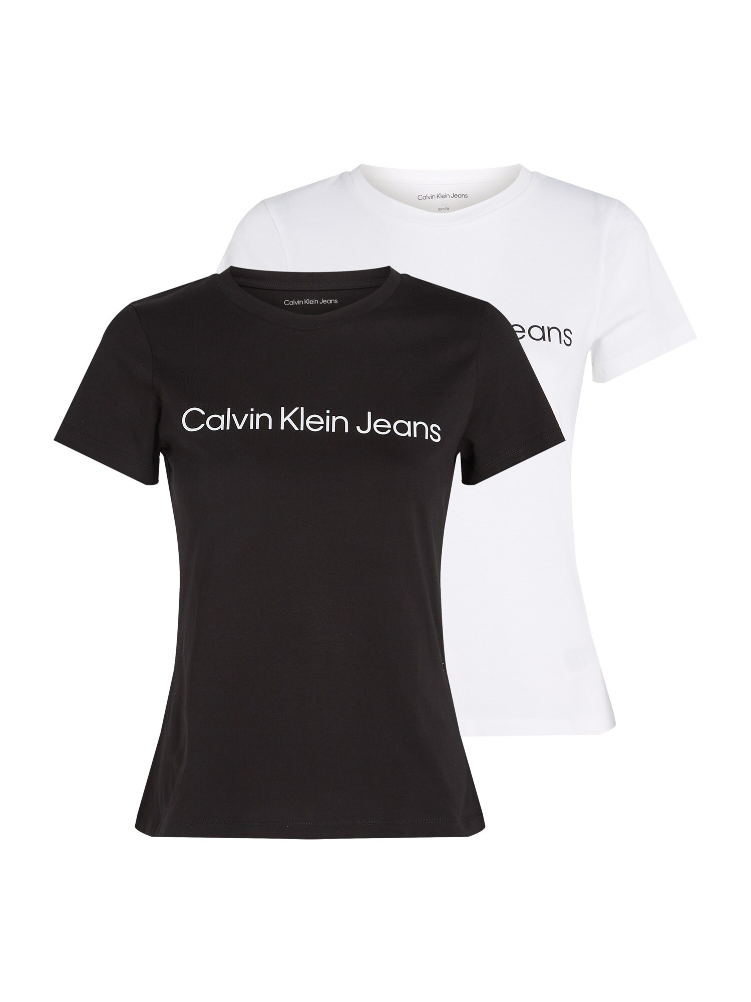 Calvin Klein Jeans Tričko  čierna / biela