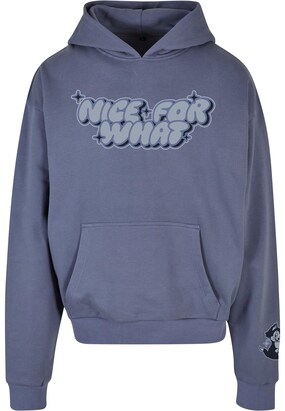 MT Upscale Sweatshirt ‘Nice for what’ Opaal / Duifblauw / Zwart