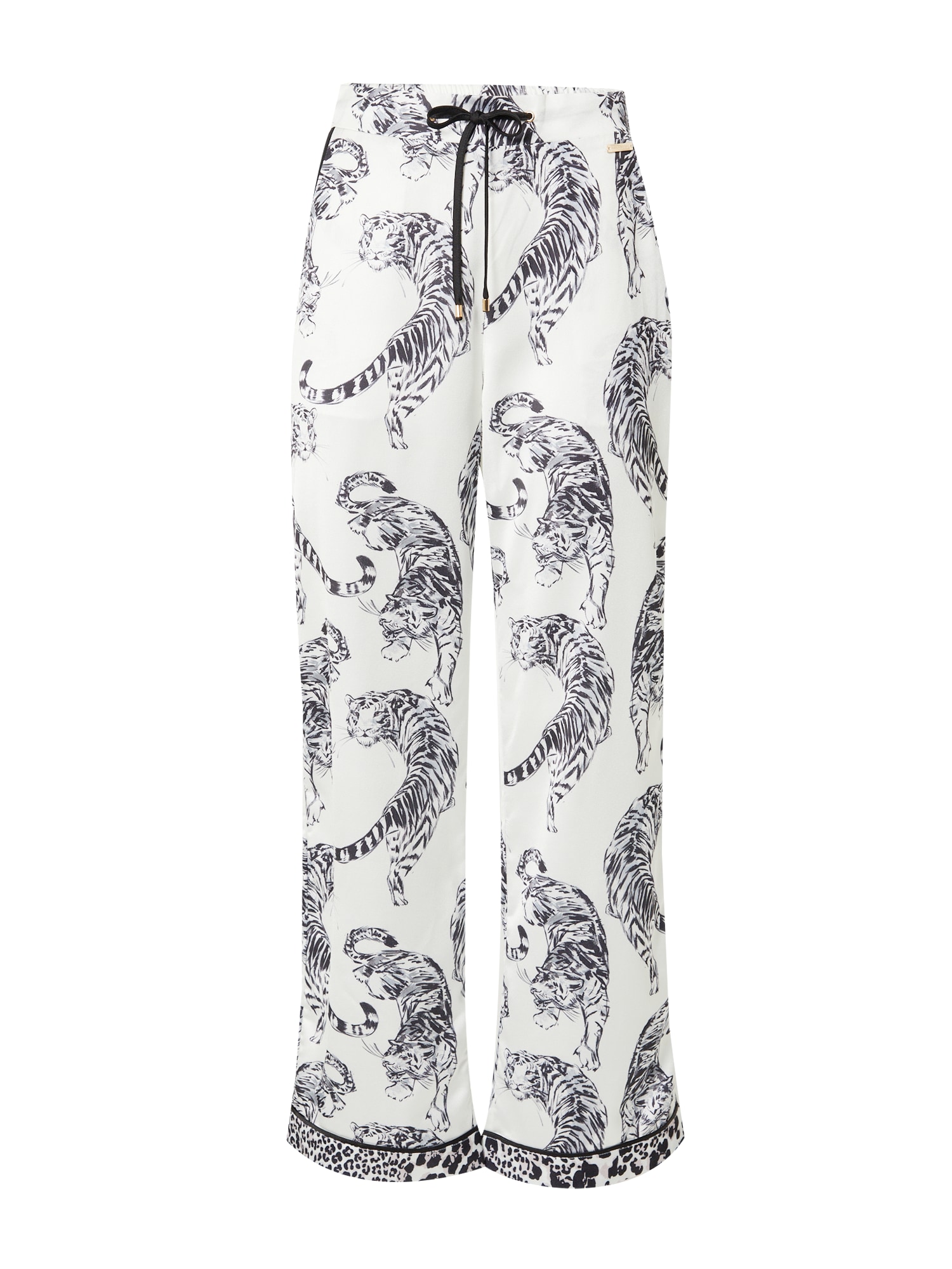 Karen Millen Pidžama hlače  crna / bijela