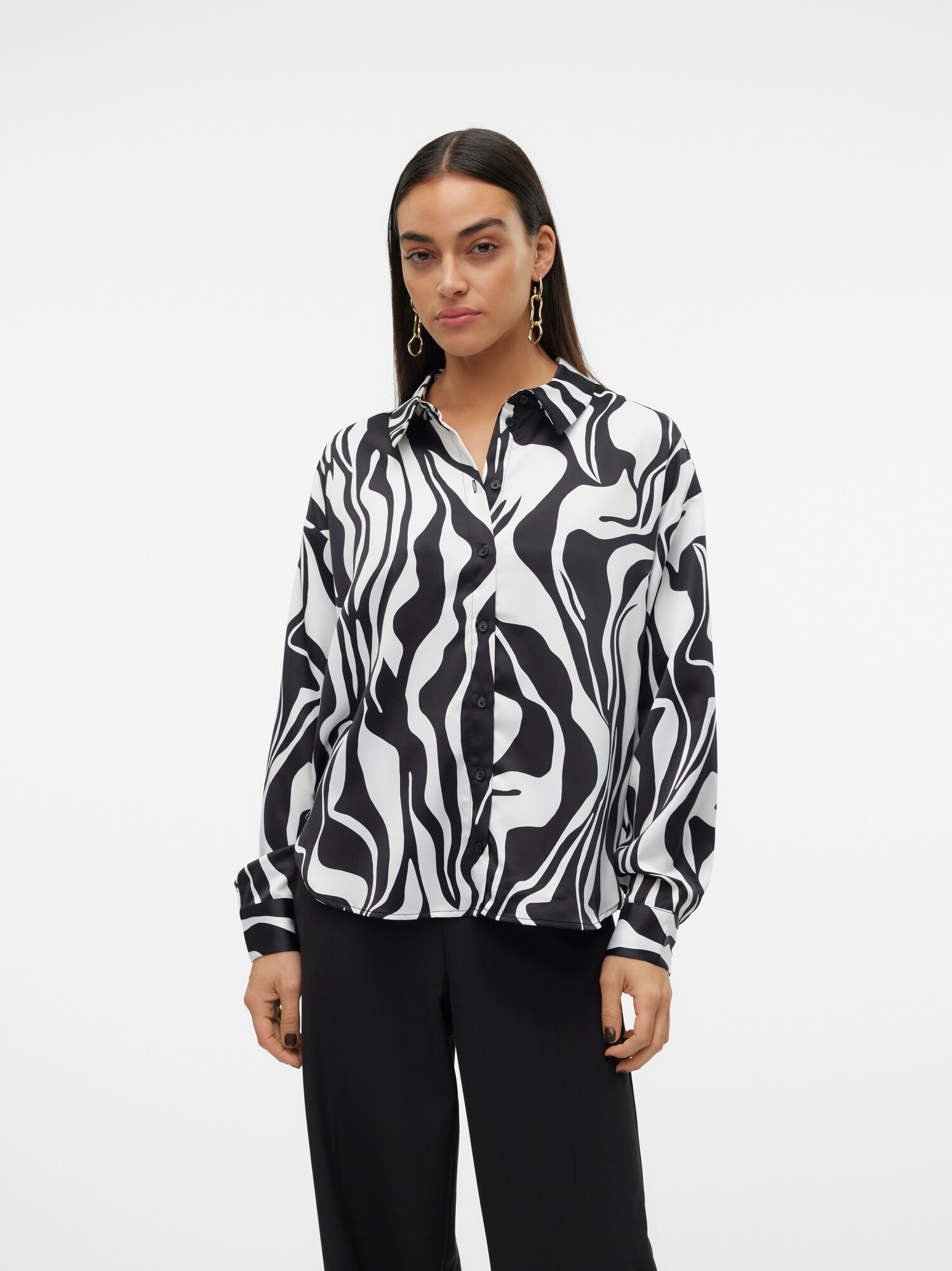 VERO MODA Blúzka 'VMMERLE' čierna / biela (obrázok 5)
