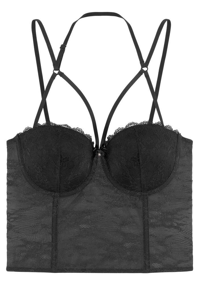 PETITE FLEUR GOLD Corsage Damen Größe 80 schwarz