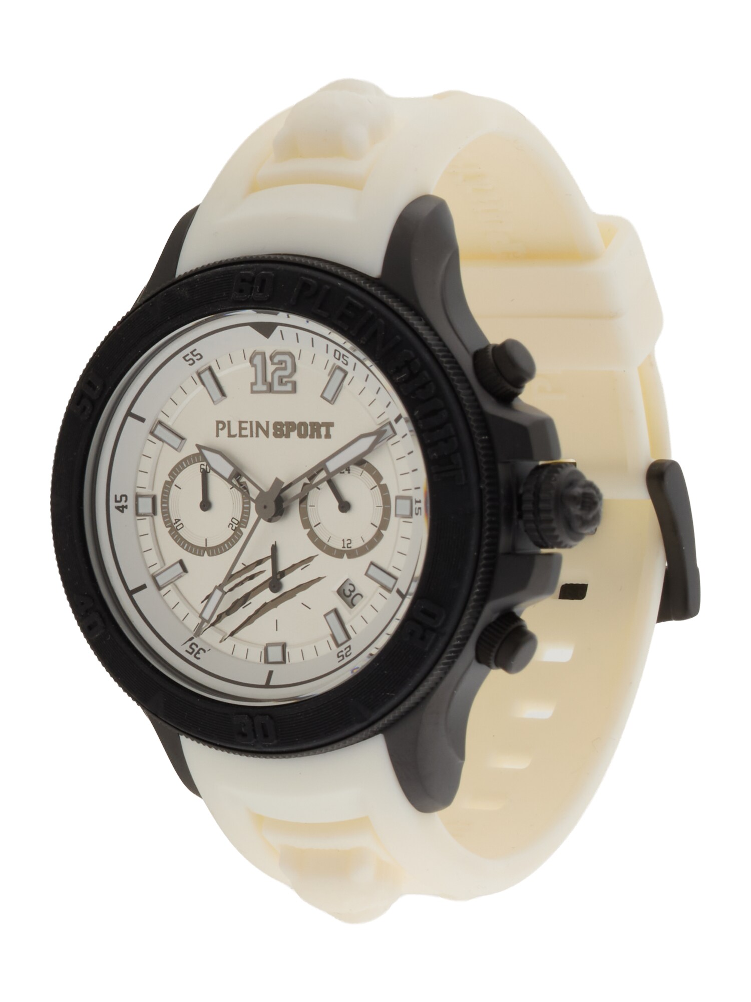 Plein Sport Ceas analogic 'Warrior Tech'  negru / alb