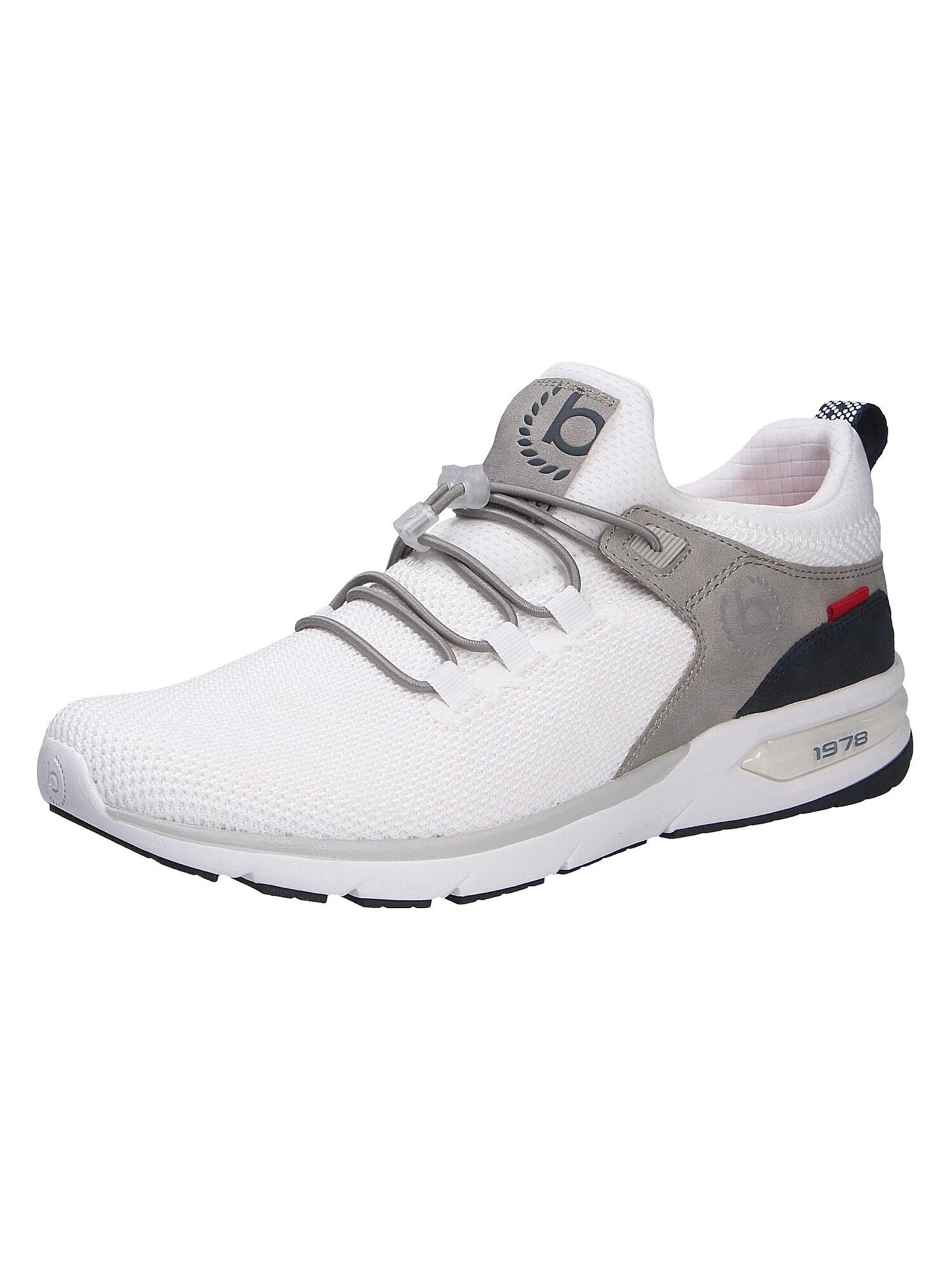 bugatti Sneaker low  gri / negru / alb
