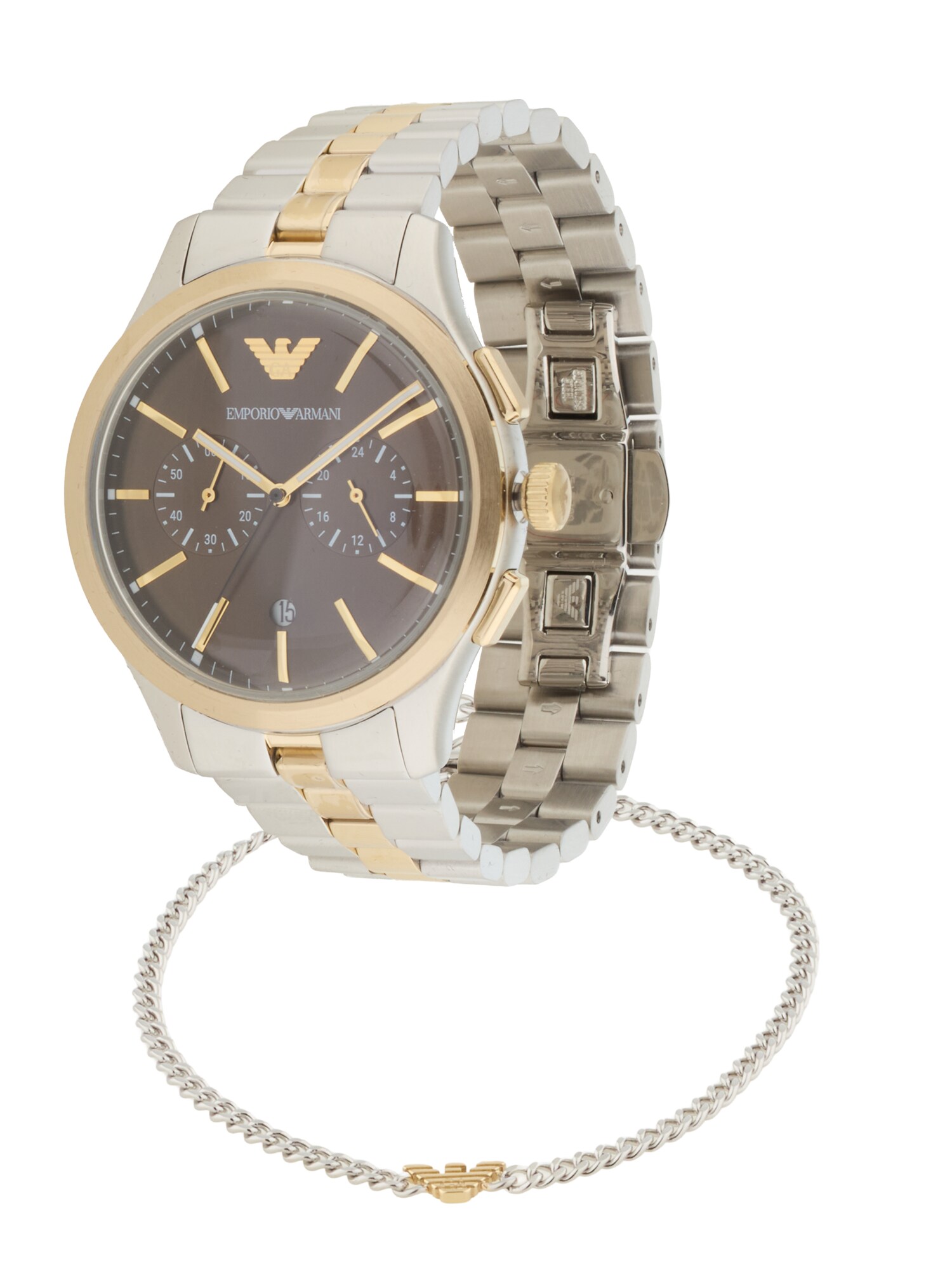 Emporio Armani Ceas analogic  auriu / negru / argintiu