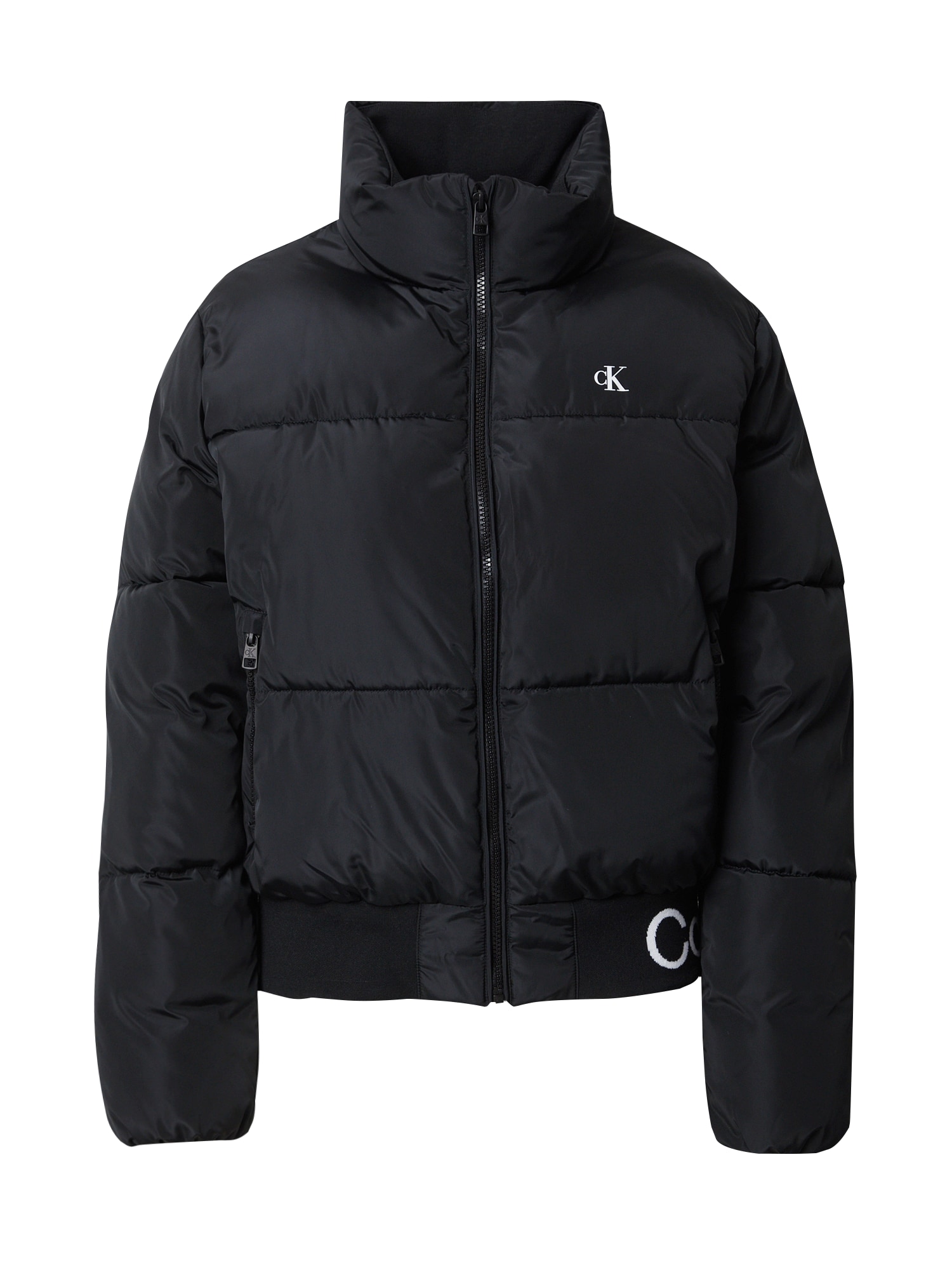 Calvin Klein Jeans Zimska jakna  črna / bela