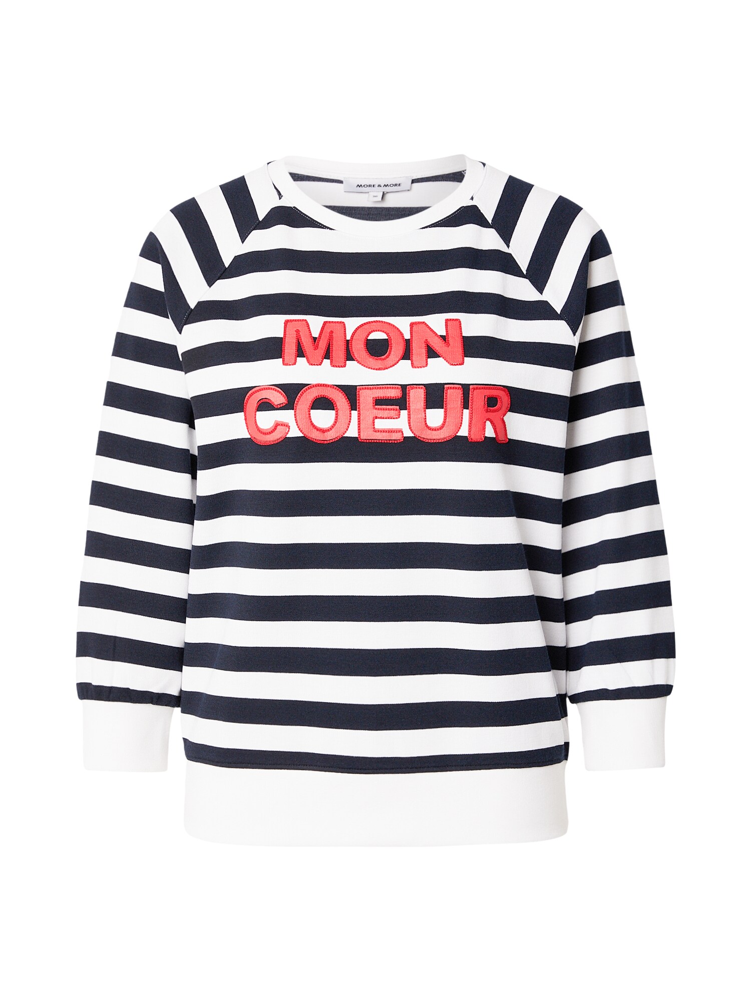 MORE & MORE Bluză de molton  albastru marin / roșu intens / alb