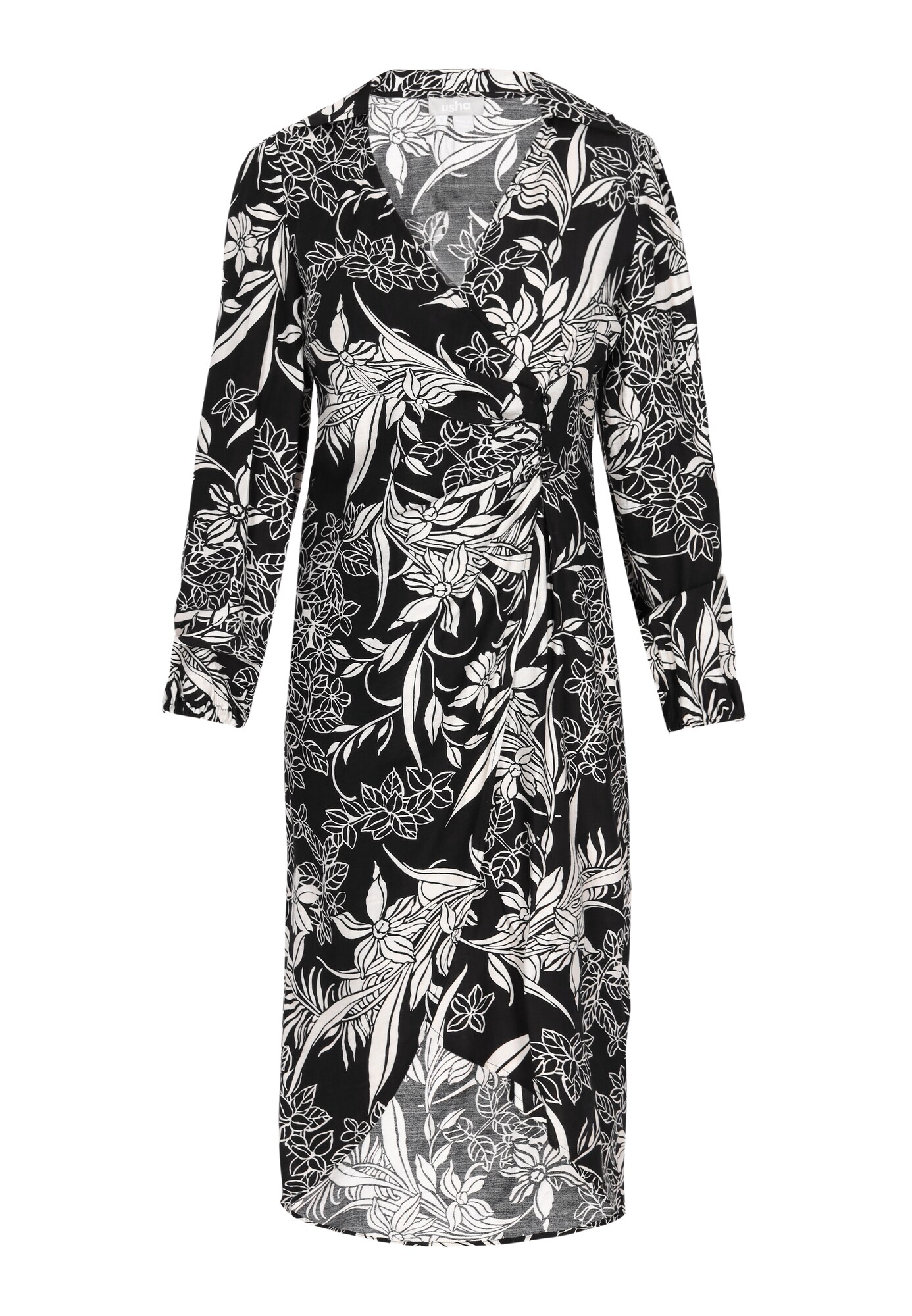 Usha Vestido 'Fashion Look'  negro / blanco