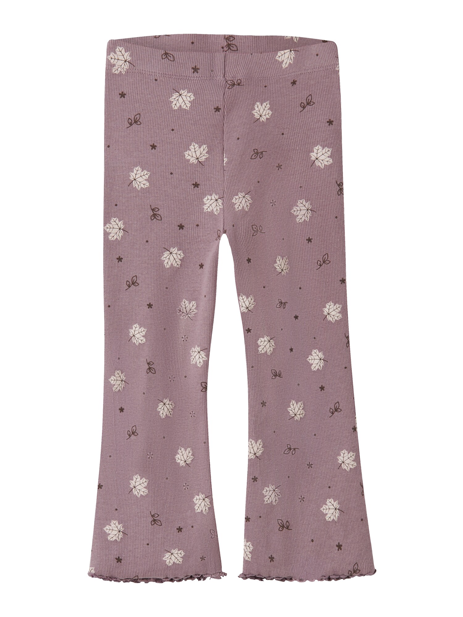 NAME IT Leggings 'NMFVEMIA'  sötét barna / mályva / fehér akciós termékkép 1