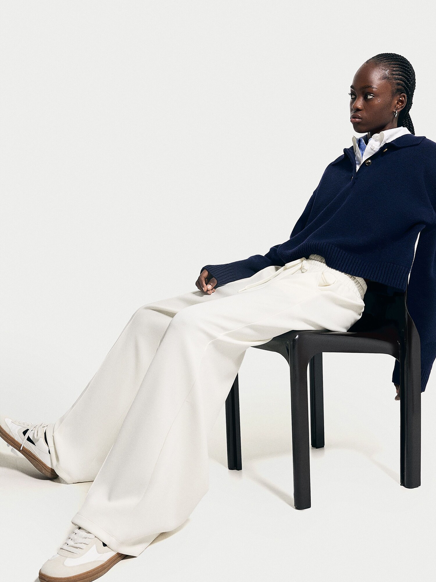 Bershka Pantaloni  ecru