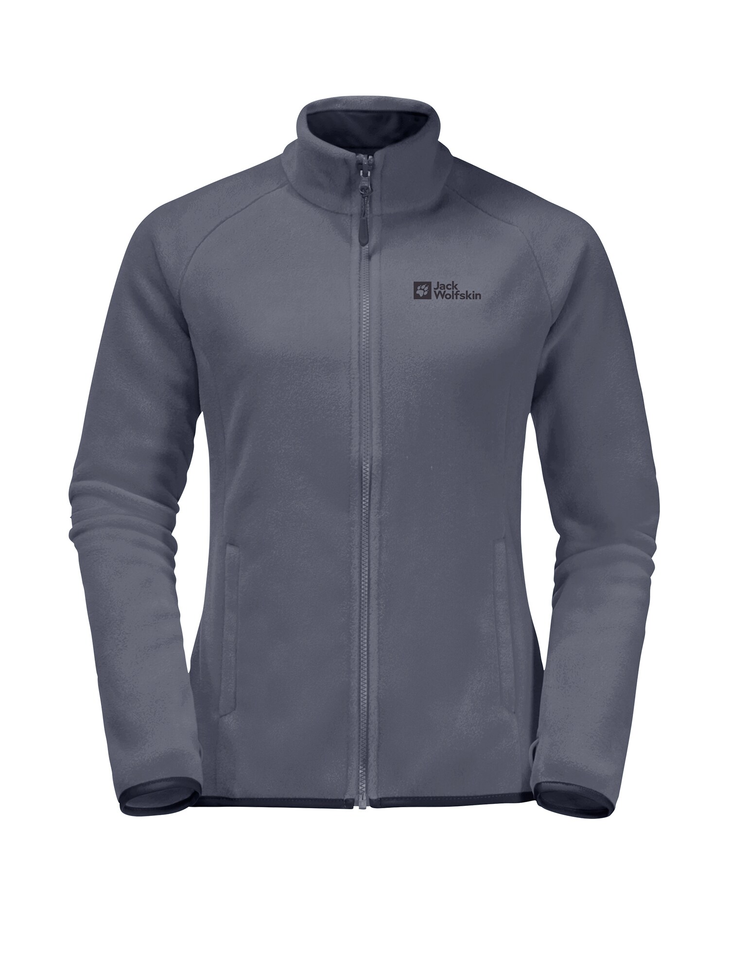 JACK WOLFSKIN Funkčná flisová bunda 'Moonrise'  modrosivá / čierna