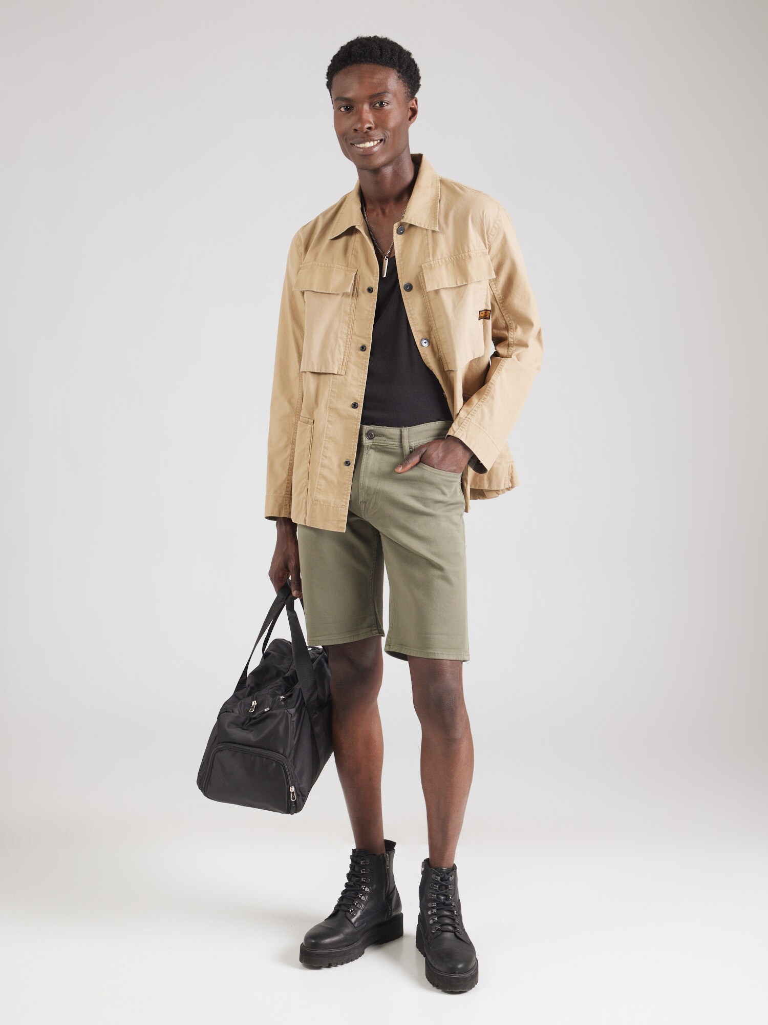JACK & JONES Džínsy olivová (obrázok 4)