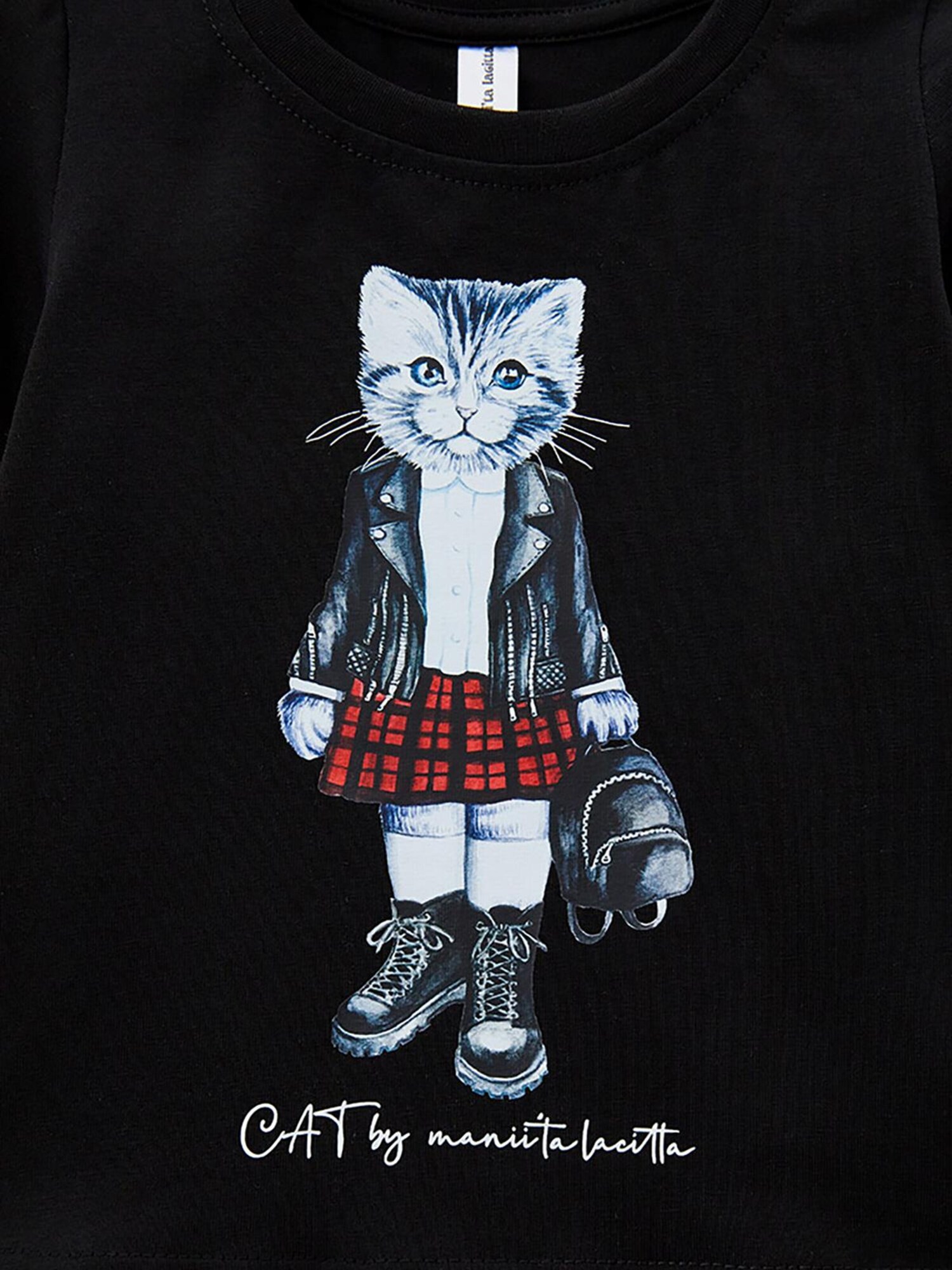 Cat e Lolette Tričko 'Rocker Cat'  čierna (obrázok 2)