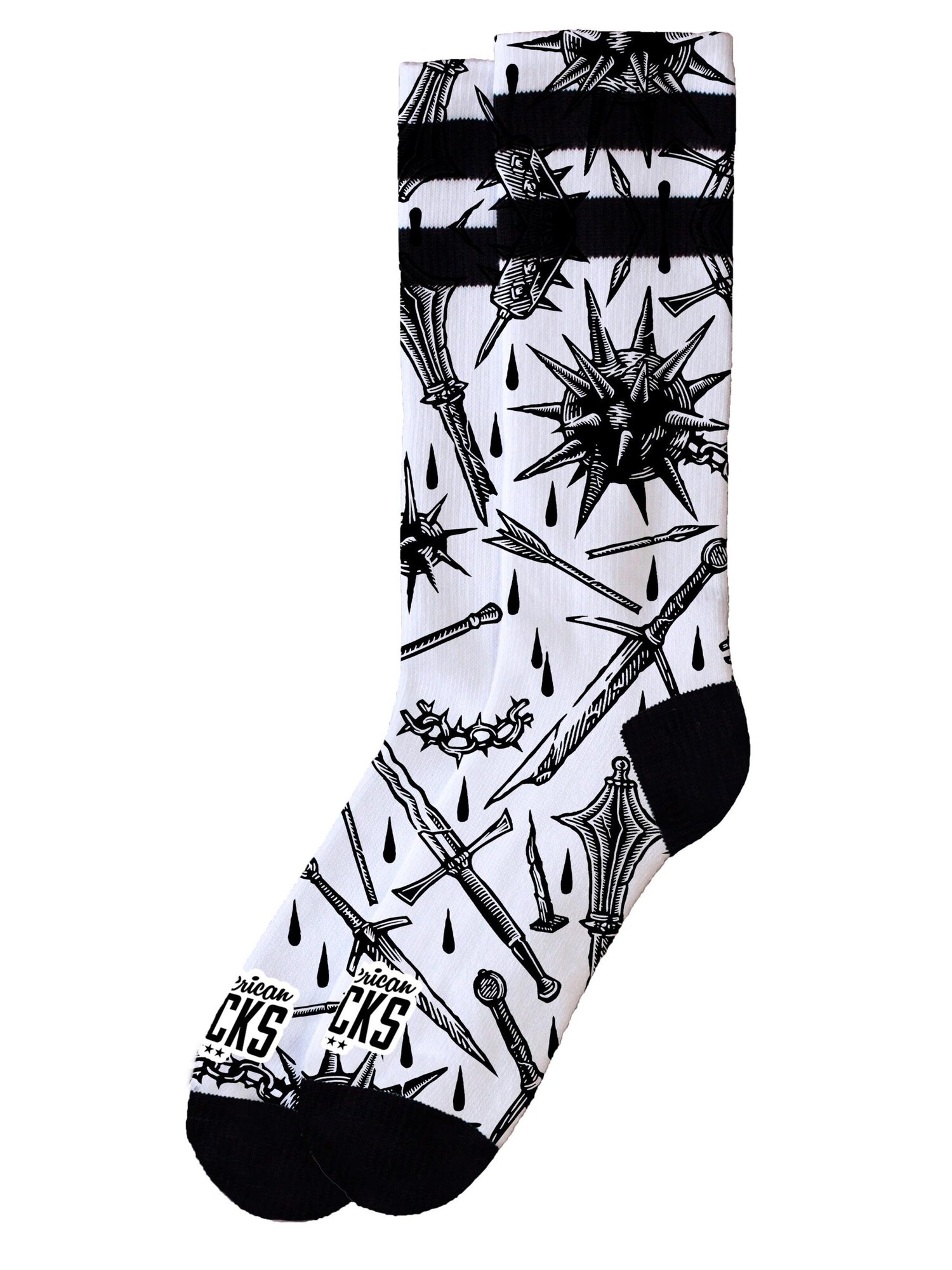American Socks Calcetines 'Medieval' blanco