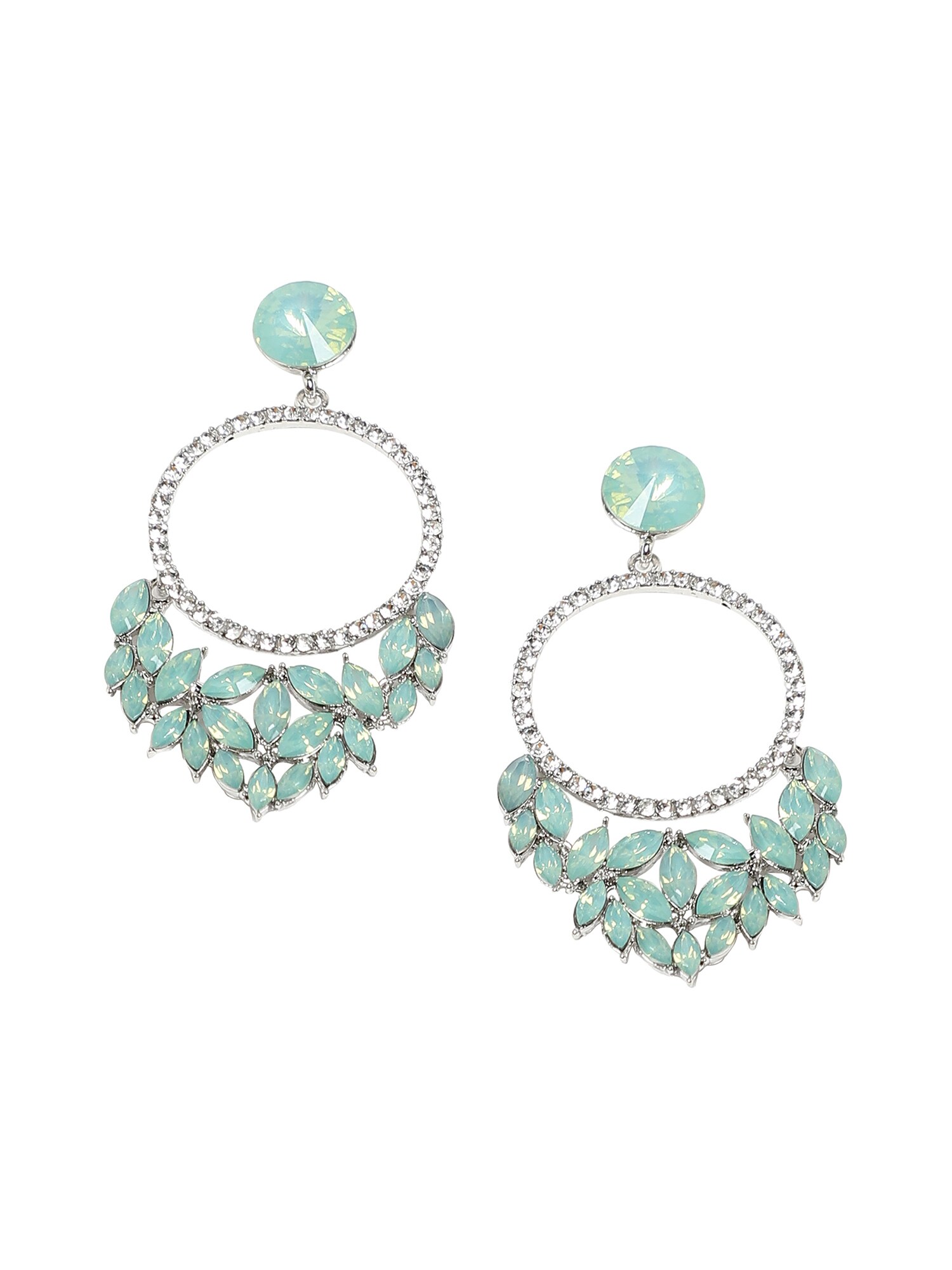 SOHI Cercei Rohila  verde / argintiu