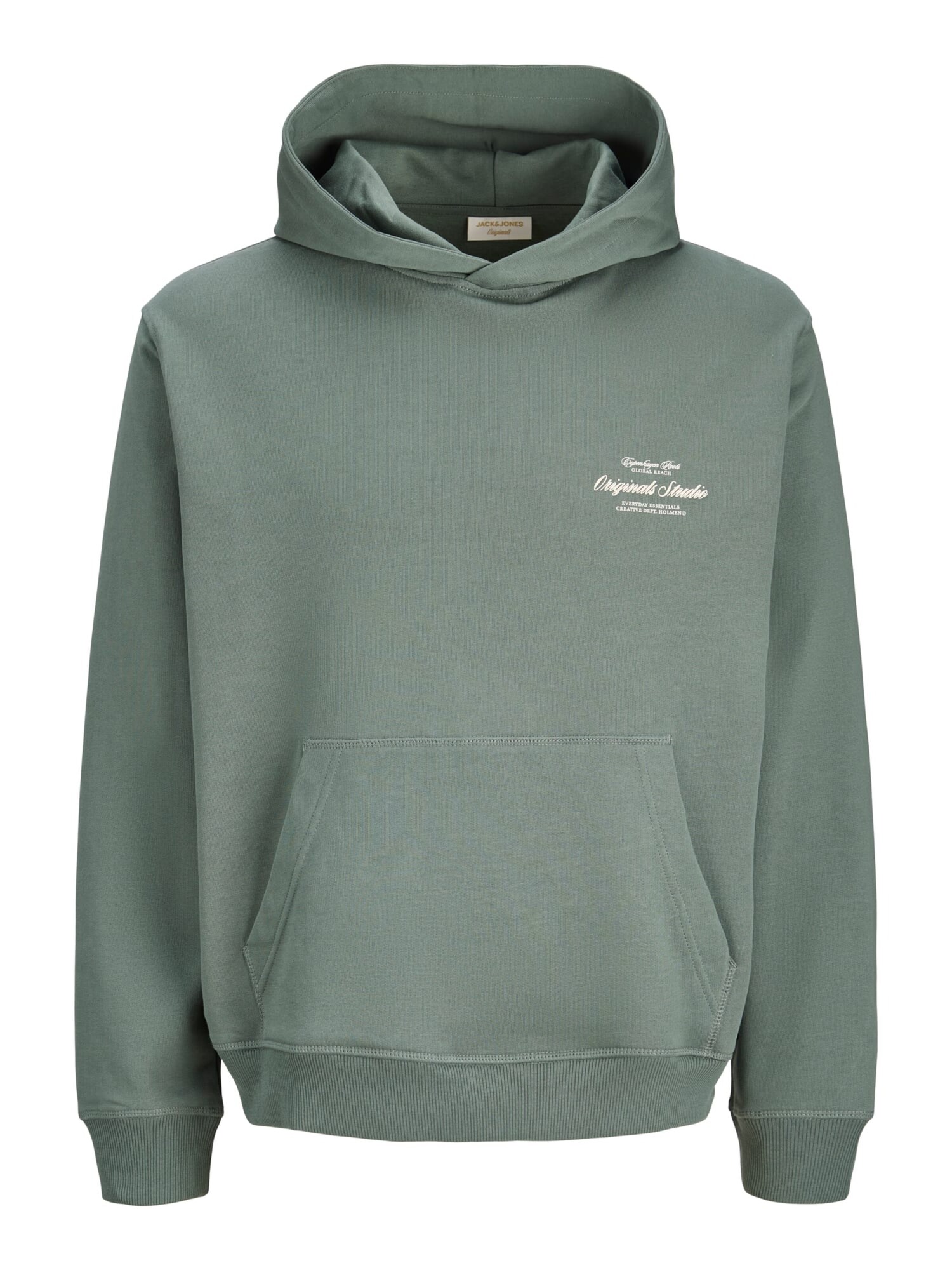 Jack & Jones Junior Mikina 'JORNNorrebro'  zelená / biela