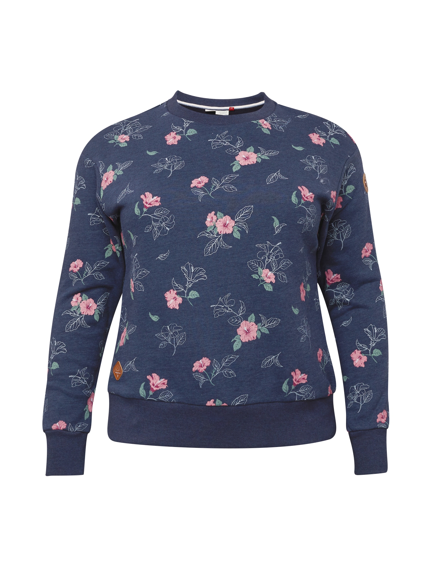 Ragwear Plus Megztinis be užsegimo 'HEIKKE' tamsiai mėlyna / žalia / balta / rožių spalva / uogų spalva